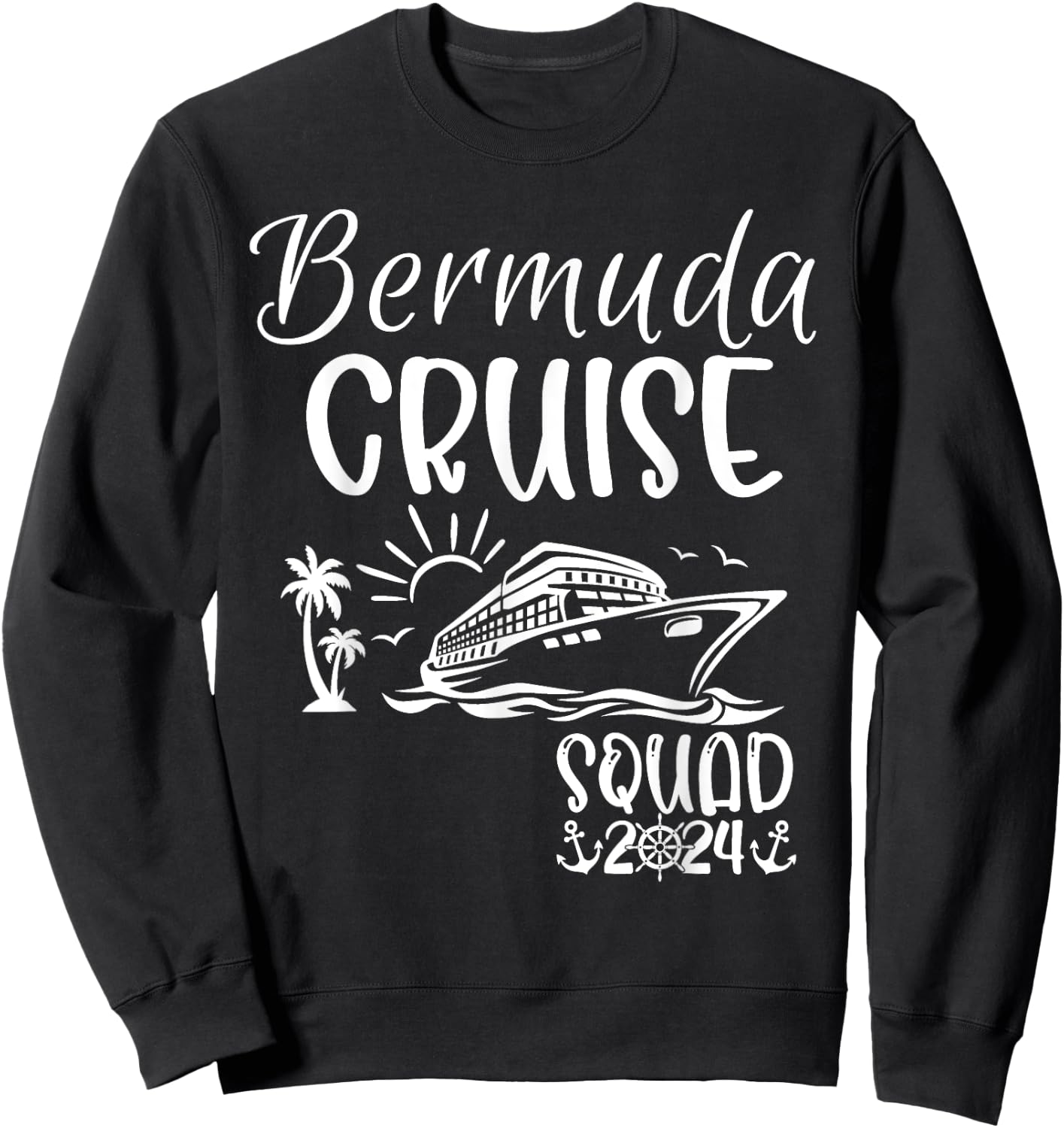 Bermuda Cruise Squad 2024 Bermuda Holiday Family Matching Sweatshirt - Sweatshirt | Black