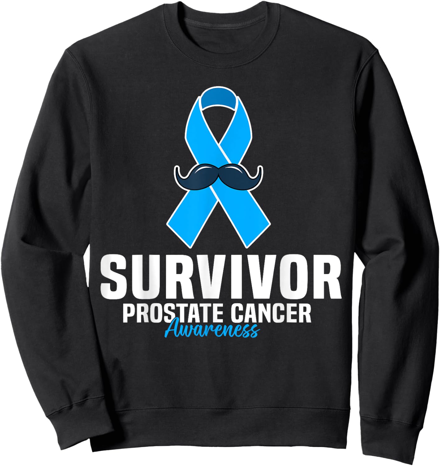 Prostate Cancer Survivor Prostate Cancer Ribbon For Dad Sweatshirt - Sweatshirt | Black