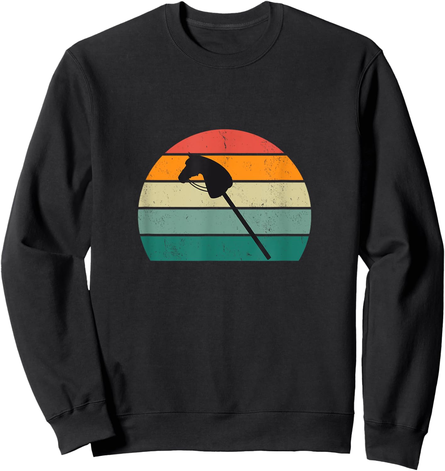 Hobby Horse | Stick Horse | Hobbyhorse Riding | Horses Sweatshirt - Sweatshirt | Black