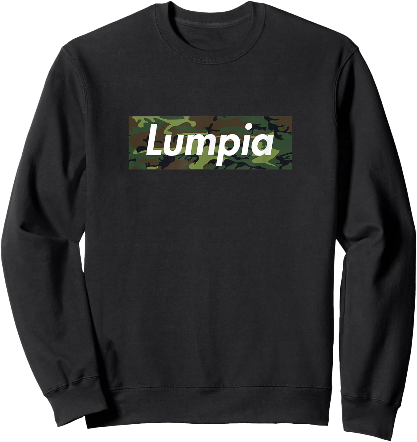 Lumpia Philippines Shirt, Pinoy Food Shirt, Camo Box Sweatshirt - Sweatshirt | Black