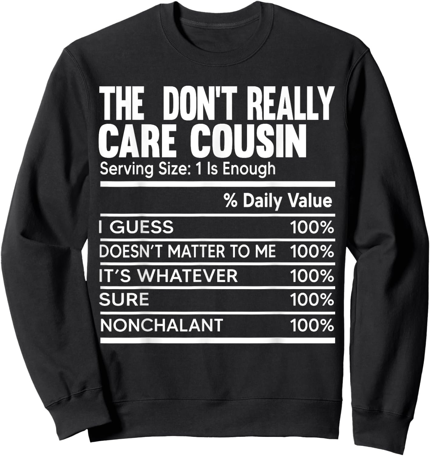 Member Of The Crazy Cousin Crew Matching Family Funny Facts Sweatshirt - Sweatshirt | Black