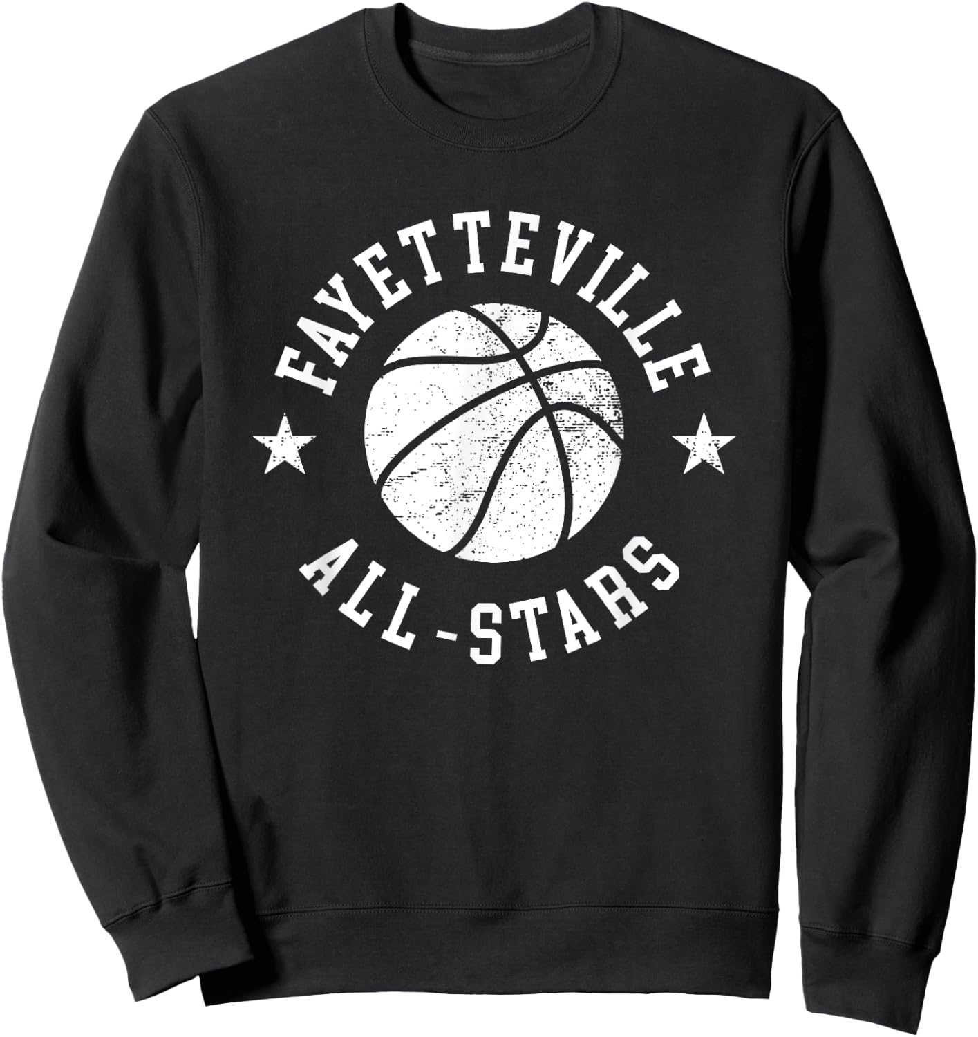Fayetteville Vintage All-Stars Retro 80s Basketball Sweatshirt - Sweatshirt | Black