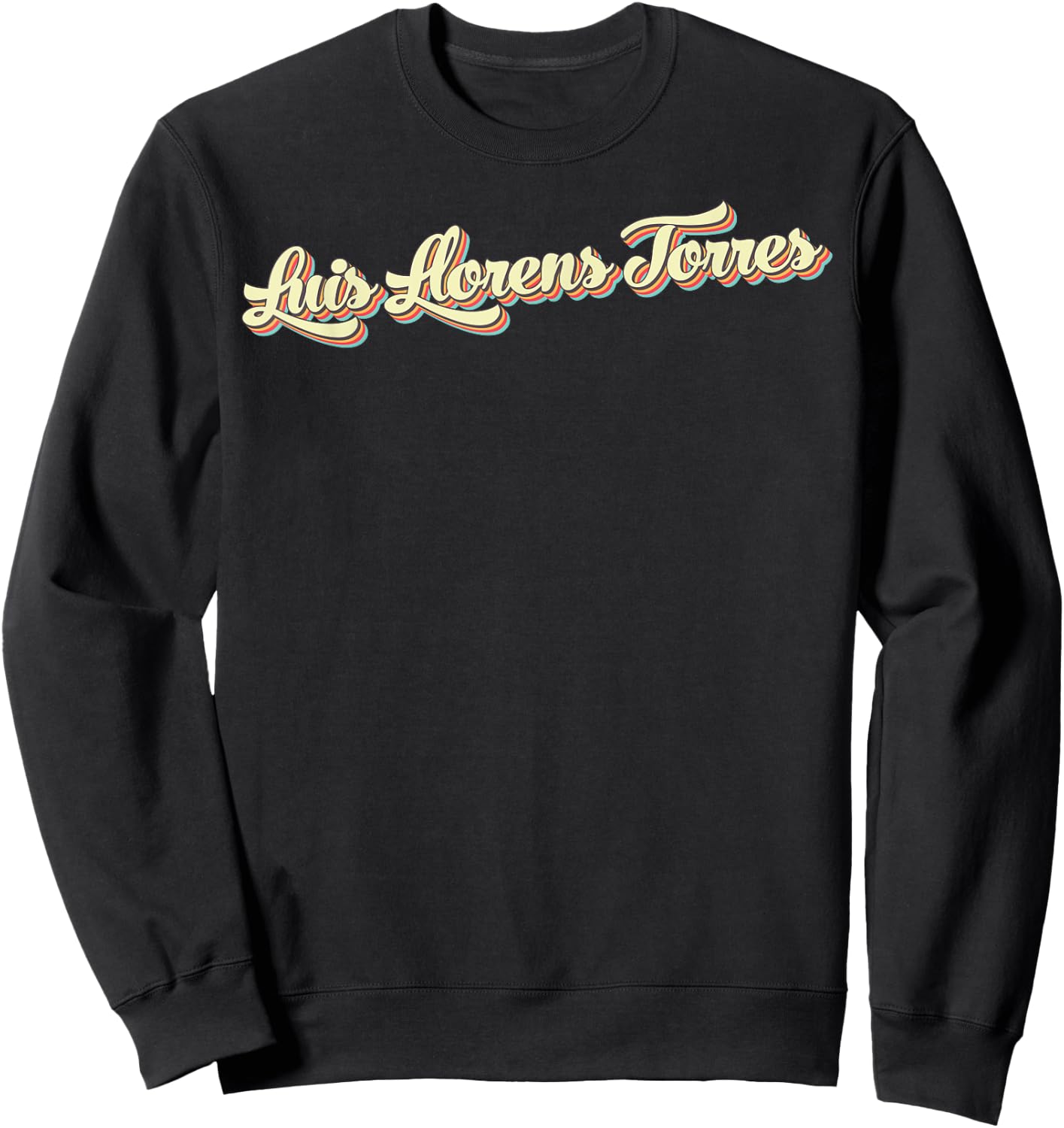 Luis Llorens Torres Retro Art Baseball Font Vintage Sweatshirt - Sweatshirt | Black