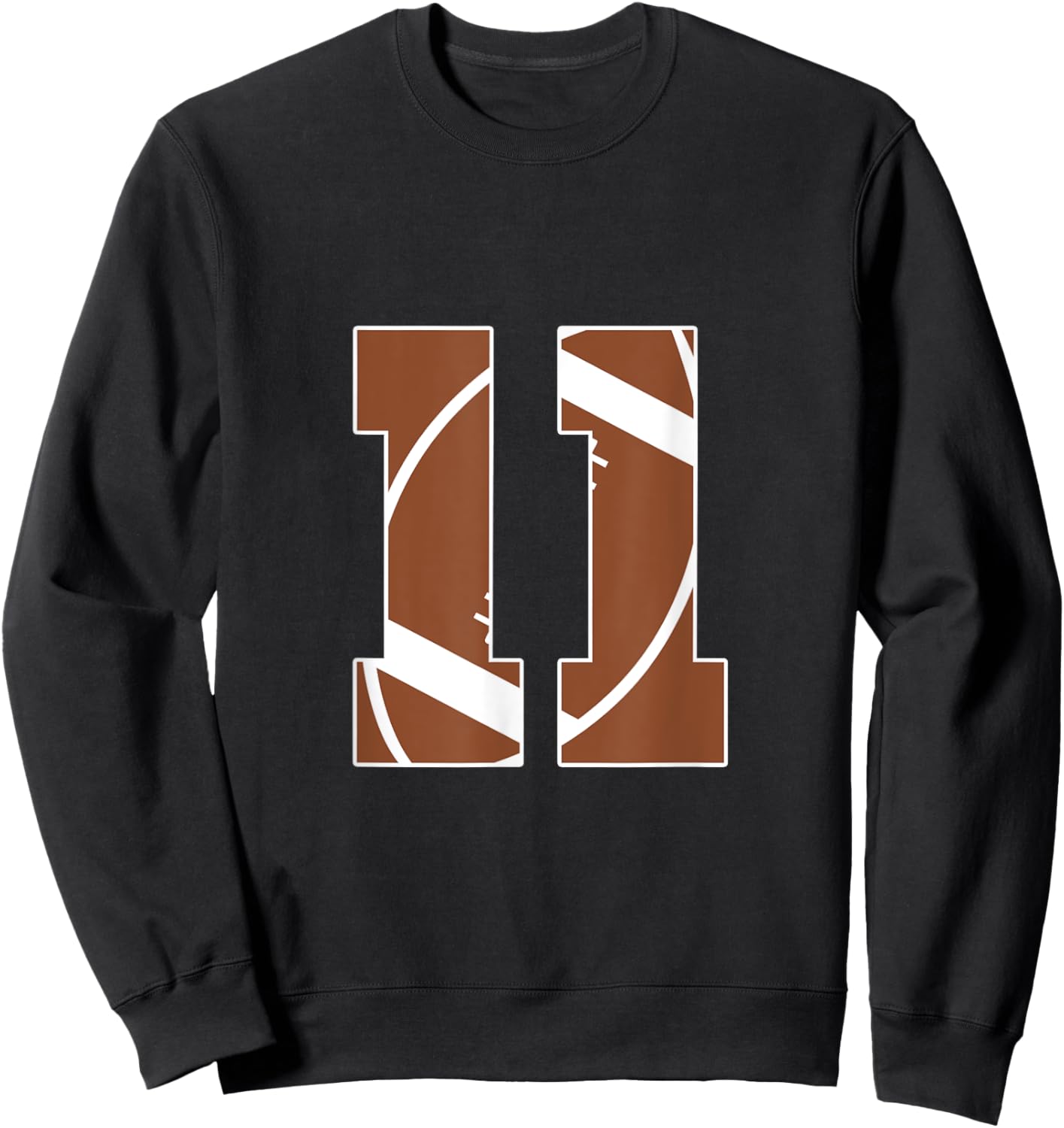 11th Birthday Kids Football Birthday Party 11 Years Old Boys Sweatshirt - Sweatshirt | Black