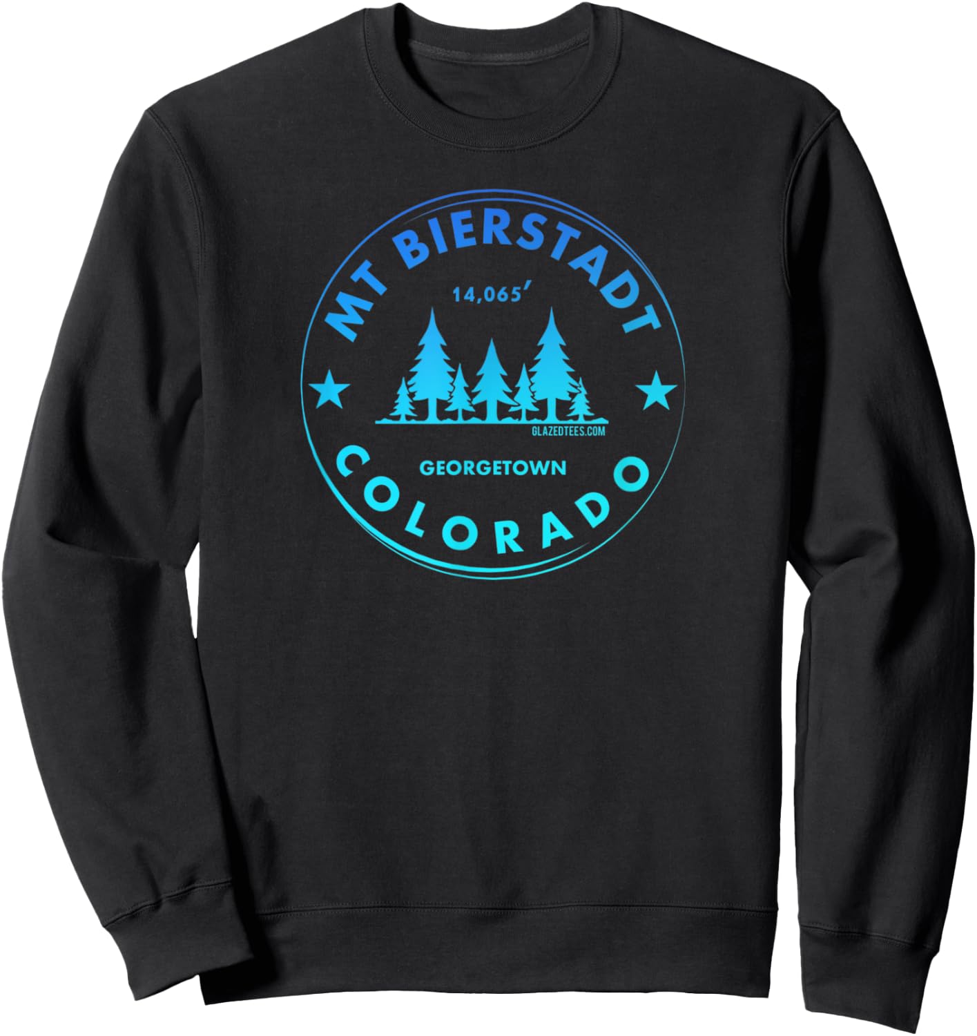 Mount Bierstadt Colorado - Bluebird Forest Fourteener Sweatshirt - Sweatshirt | Black