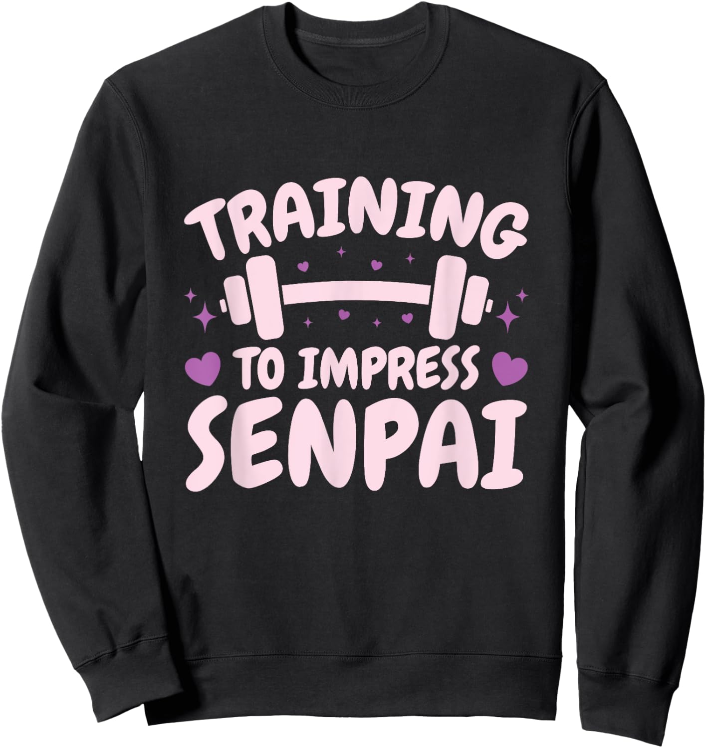 Training To Impress Senpai Japanese Anime Manga Workout Sweatshirt - Sweatshirt | Black