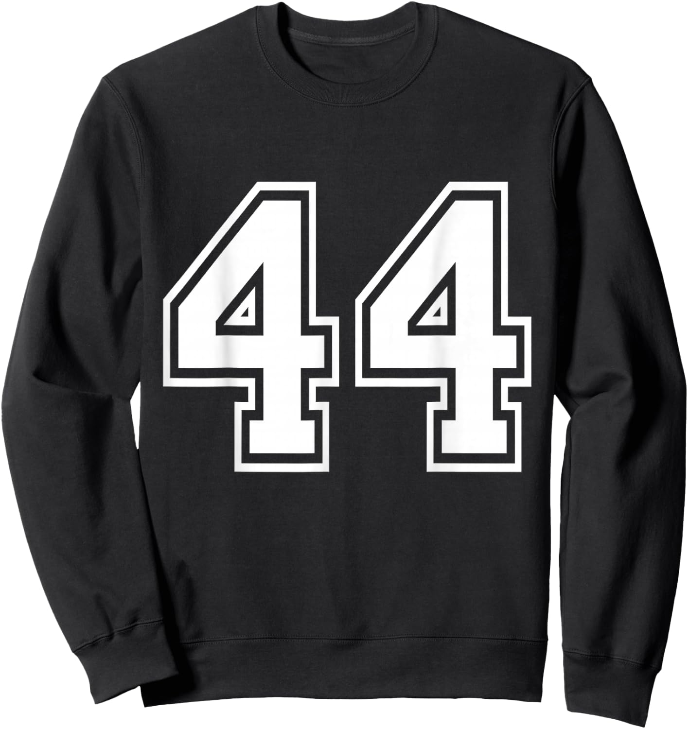 Number 44 Varsity Sports Team Jersey 44th Birthday 44 Years Sweatshirt - Sweatshirt | Black