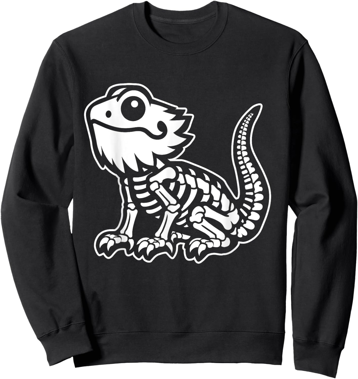 Xray Skeleton Bearded Dragon Funny Lizard Beardie Sweatshirt - Sweatshirt | Black