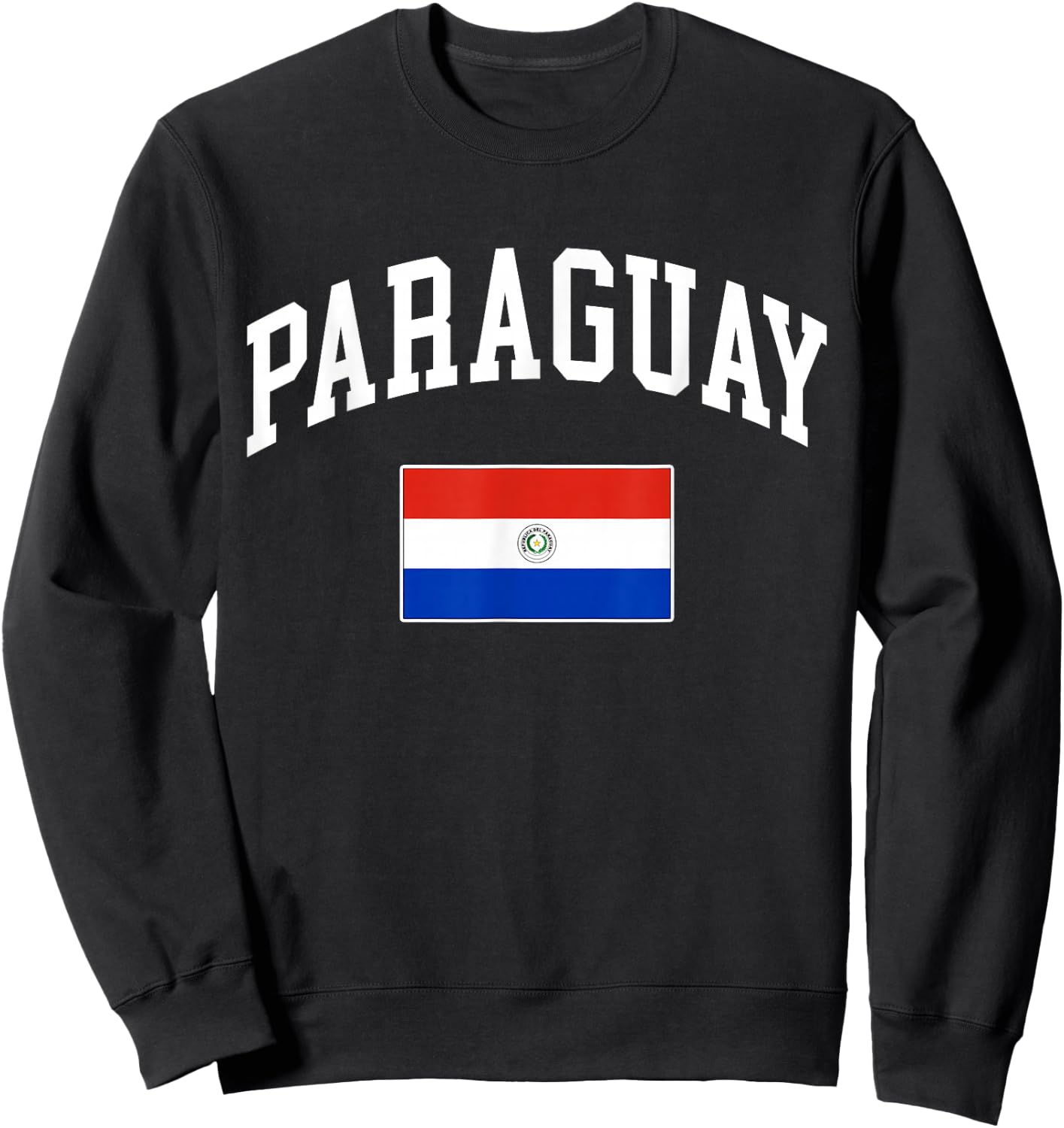 Paraguay Paraguayan Flag Retro Vintage Classic Graphic Sweatshirt - Sweatshirt | Black