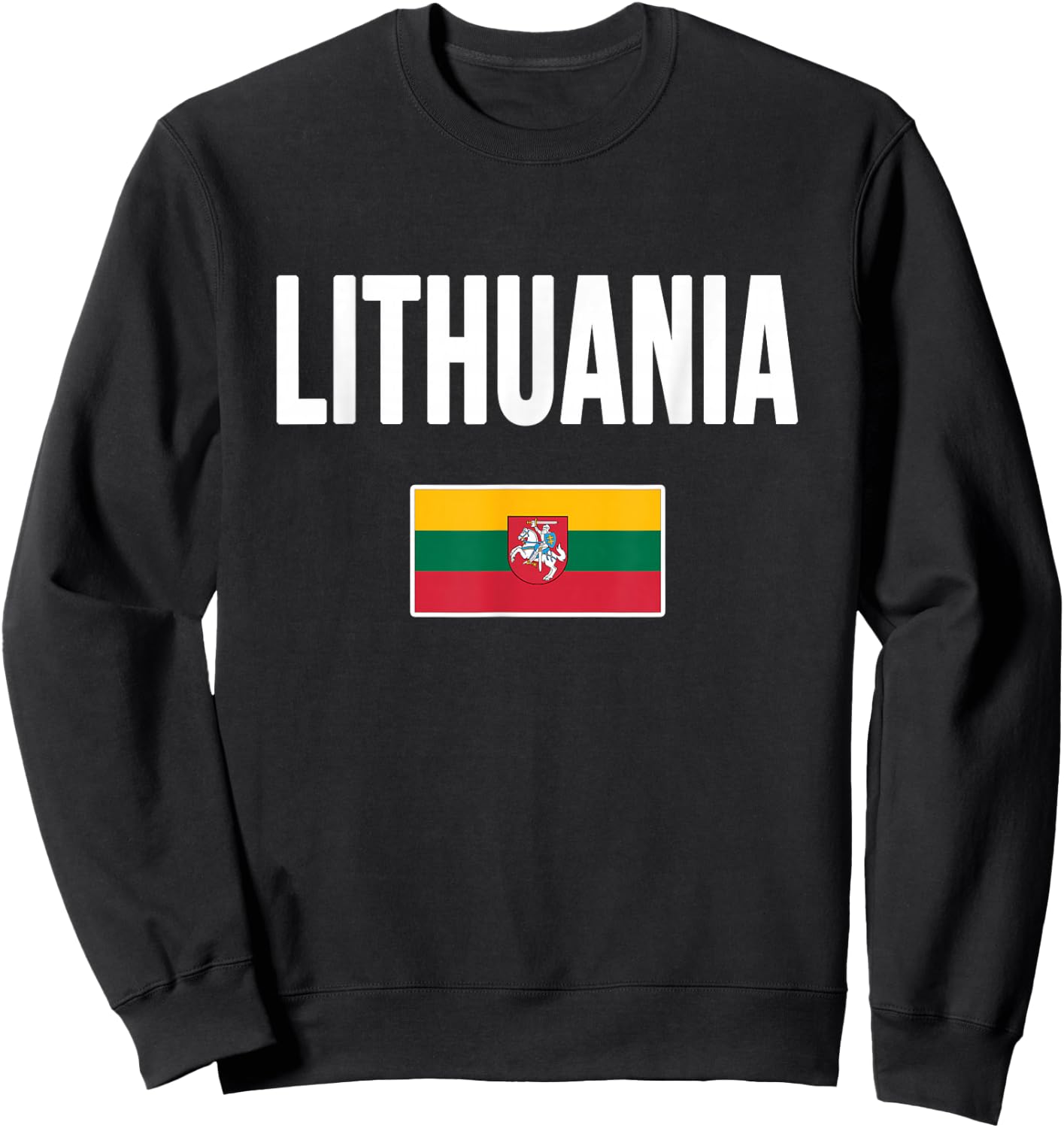 Lithuania Lithuanian Flag Lietuva Souvenir Sweatshirt - Sweatshirt | Black