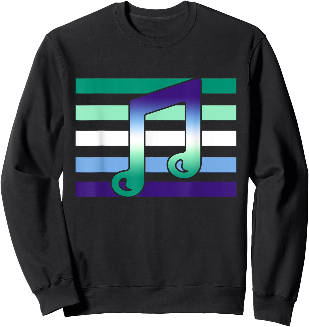 Subtle MLM Pride Funny Music Musician Love MLM Gay Male Flag Sweatshirt - Sweatshirt | Black