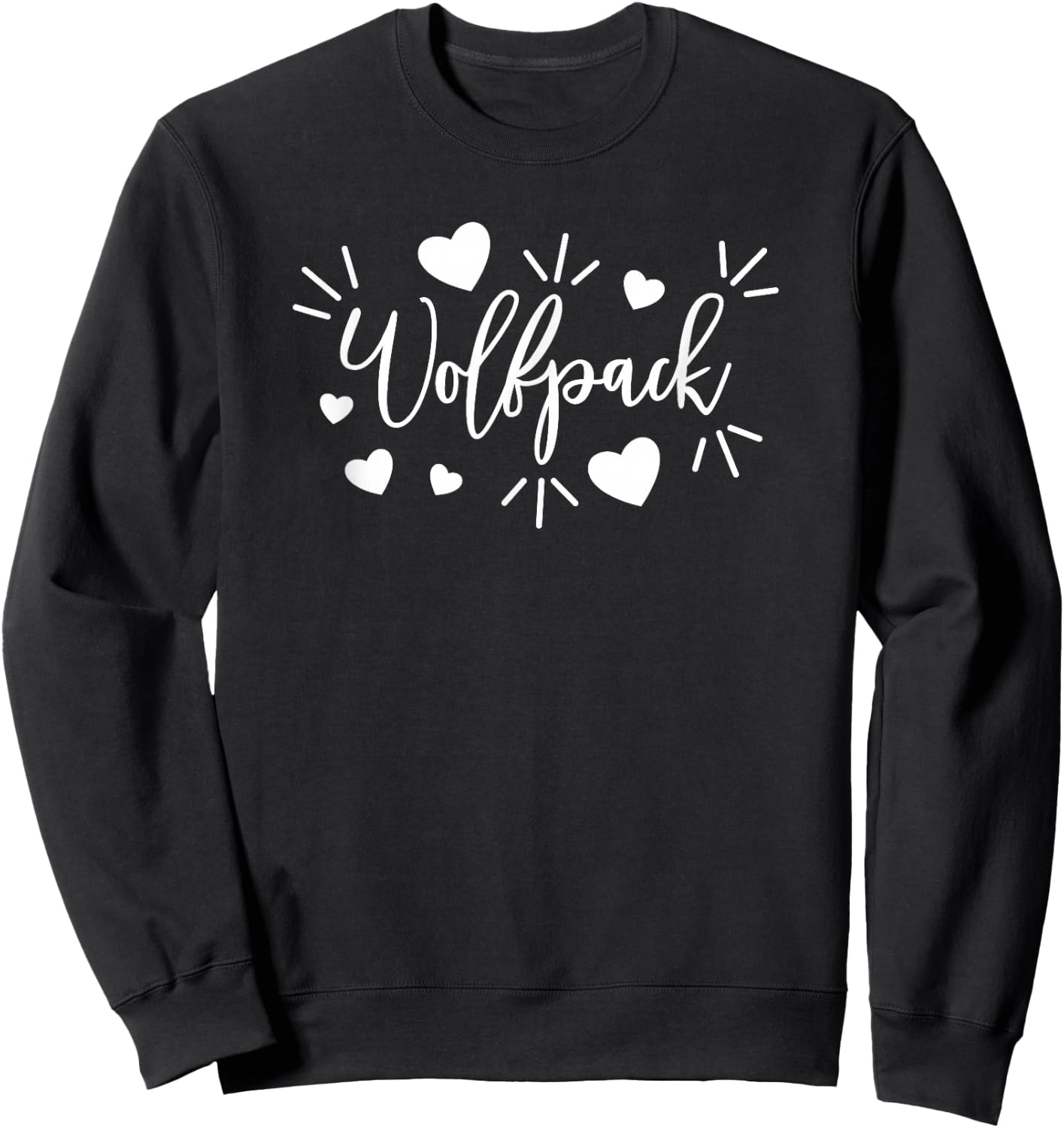 AS Wolfpack sports team mascot Sweatshirt - Sweatshirt | Black