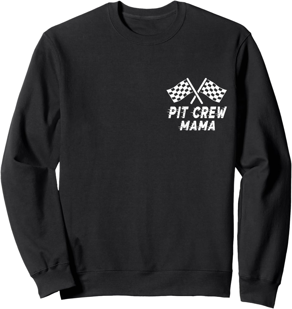 Mama Pit Crew Birthday Party Costume For Race Car Parties Sweatshirt - Sweatshirt | Black