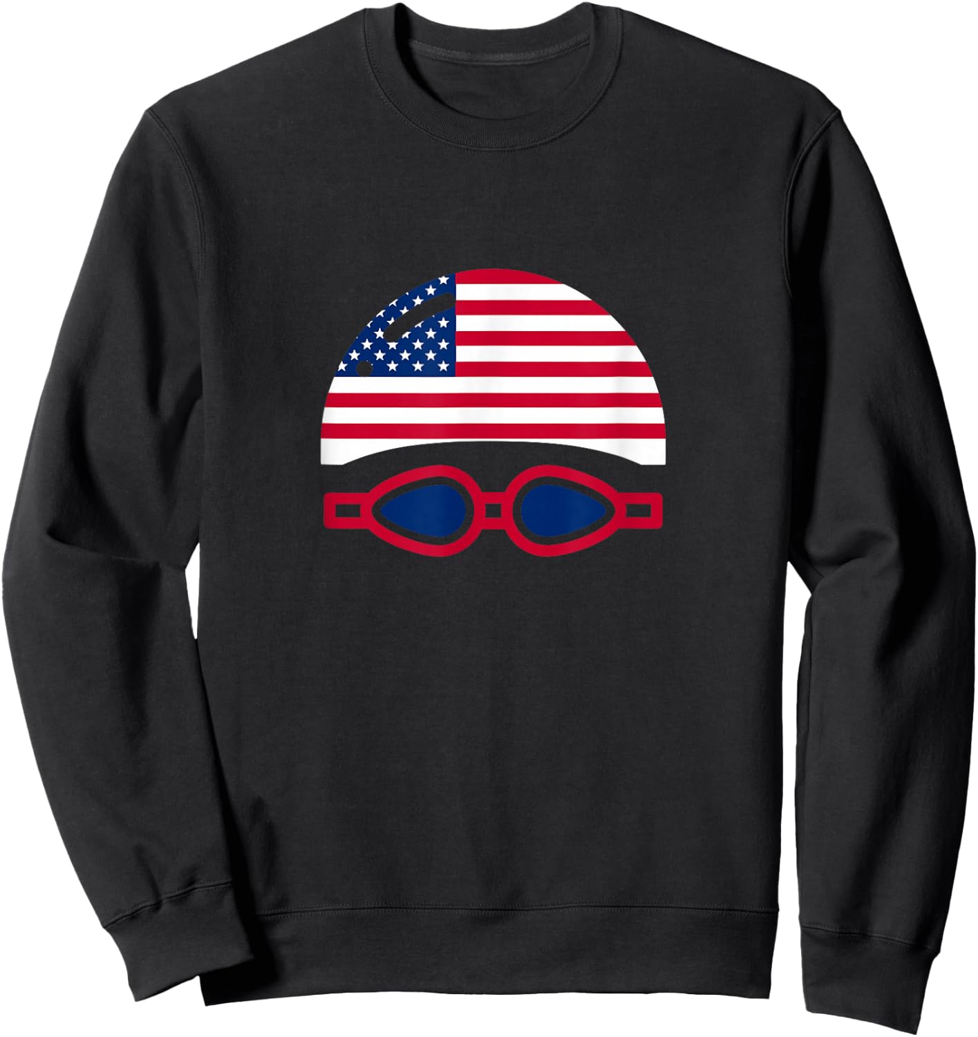 USA Swim Shirt, USA Summer Swimming 2024 Games Sweatshirt - Sweatshirt | Black