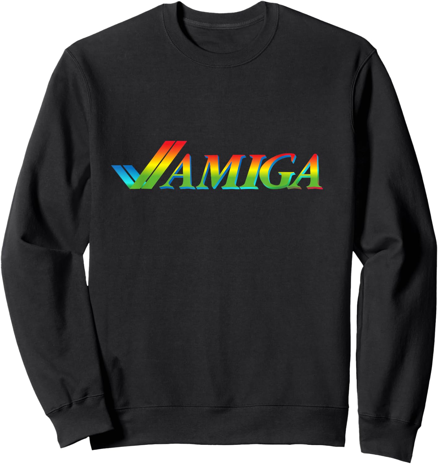 Amiga Tick Rainbow Retro Computer Sweatshirt - Sweatshirt | Black