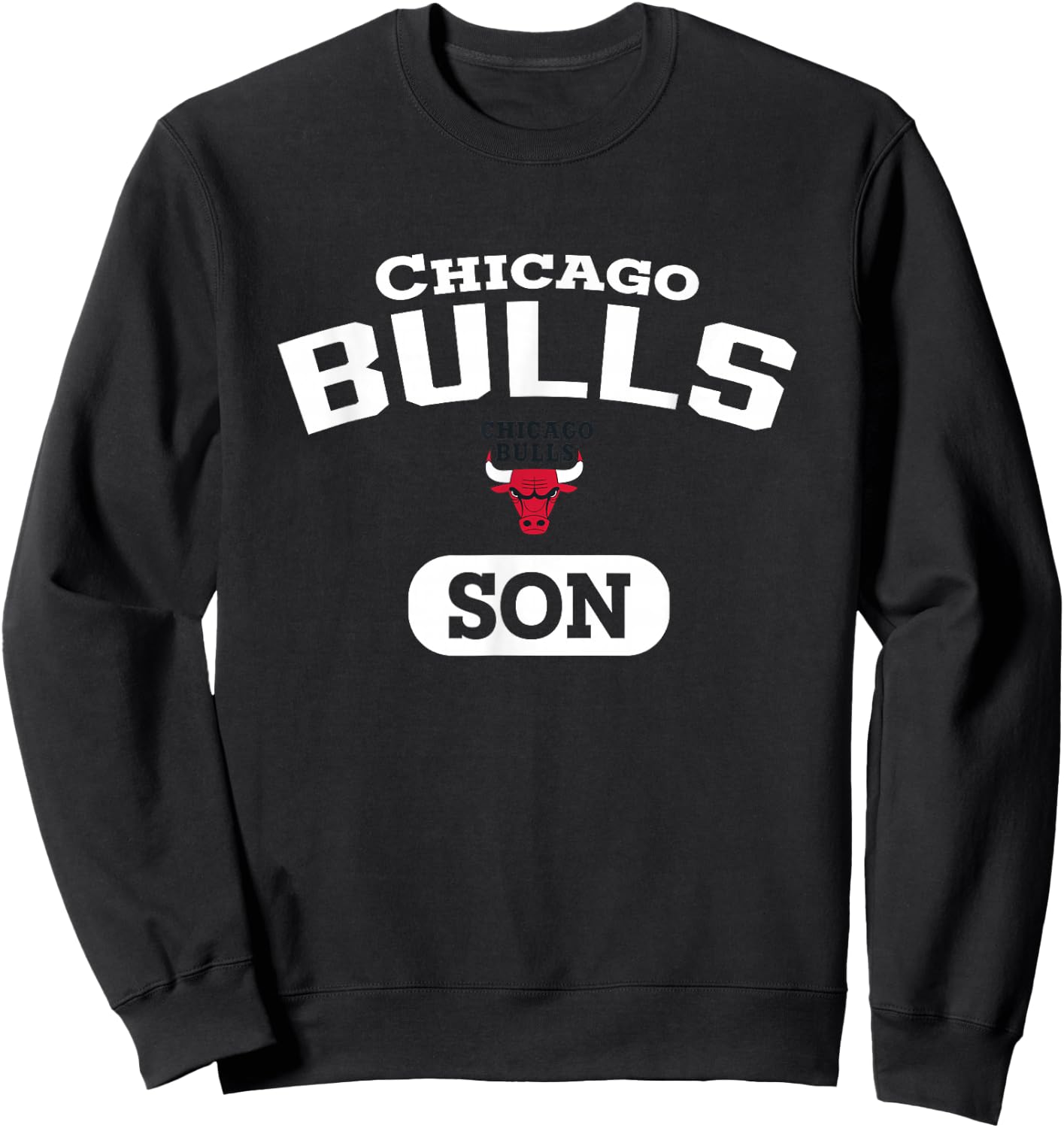 NBA Chicago Bulls Son Arched Team Logo Sweatshirt - Sweatshirt | Black