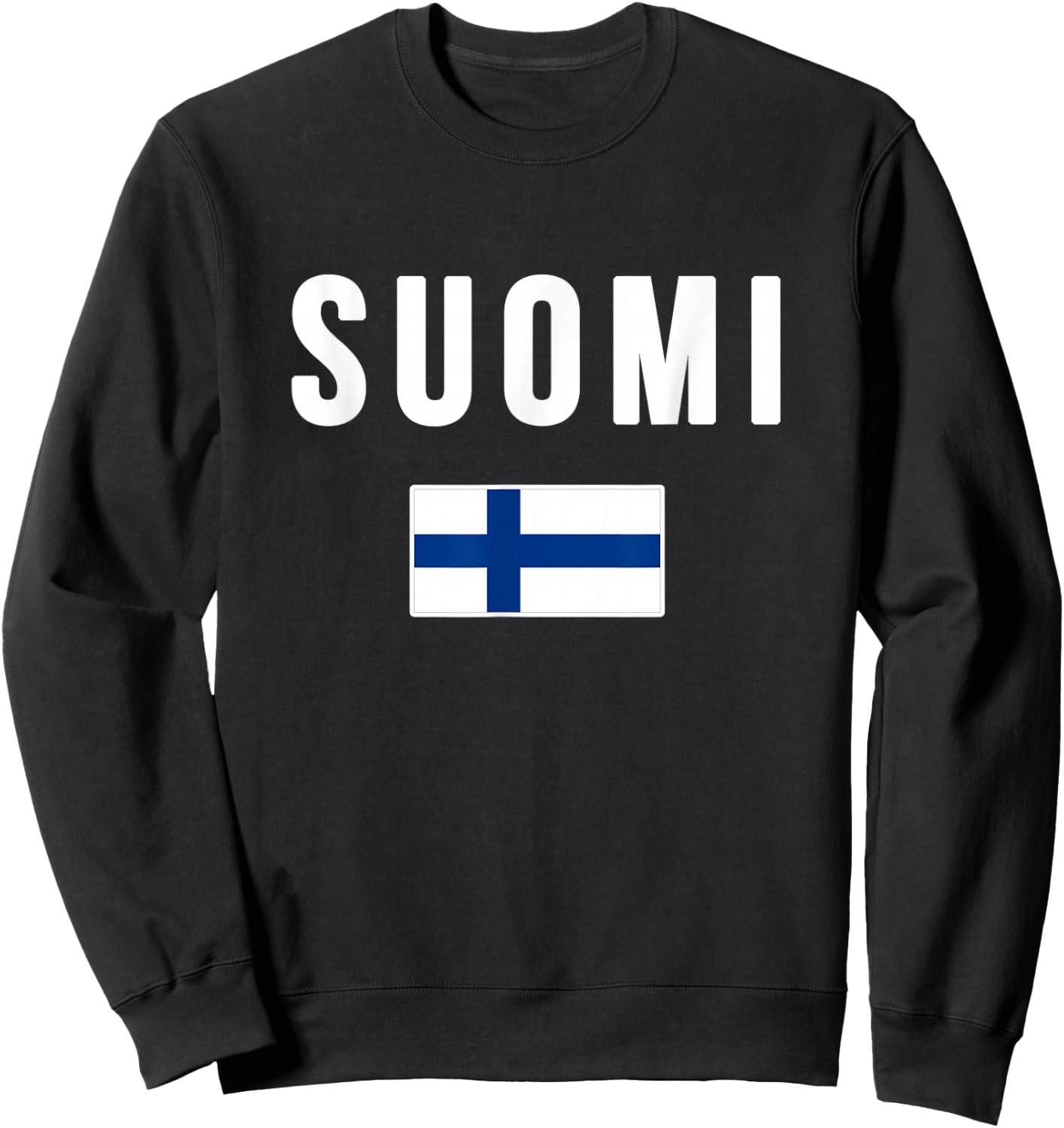 Finland Finnish Flag Suomi Sisu Souvenir Sweatshirt - Sweatshirt | Black