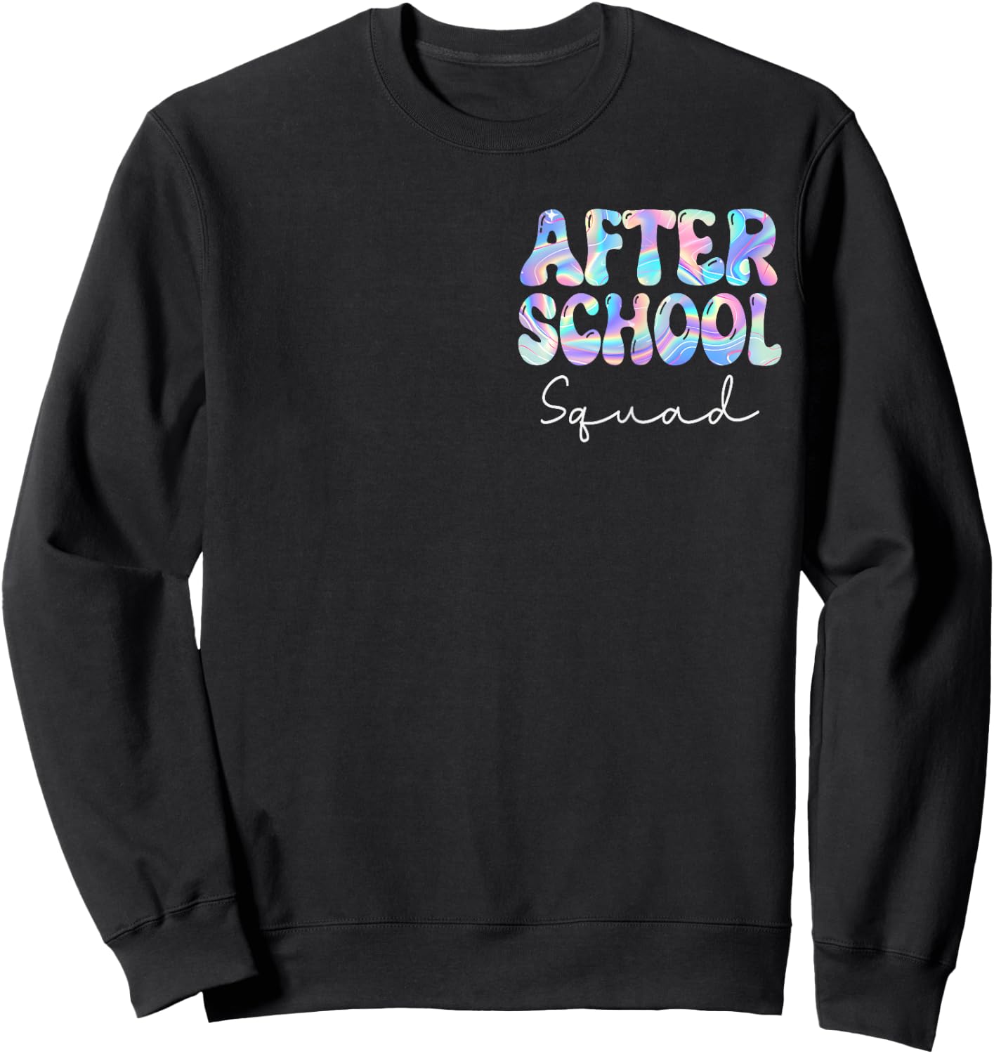 After School Squad Groovy Back to School Cute Teachers Women Sweatshirt - Sweatshirt | Black