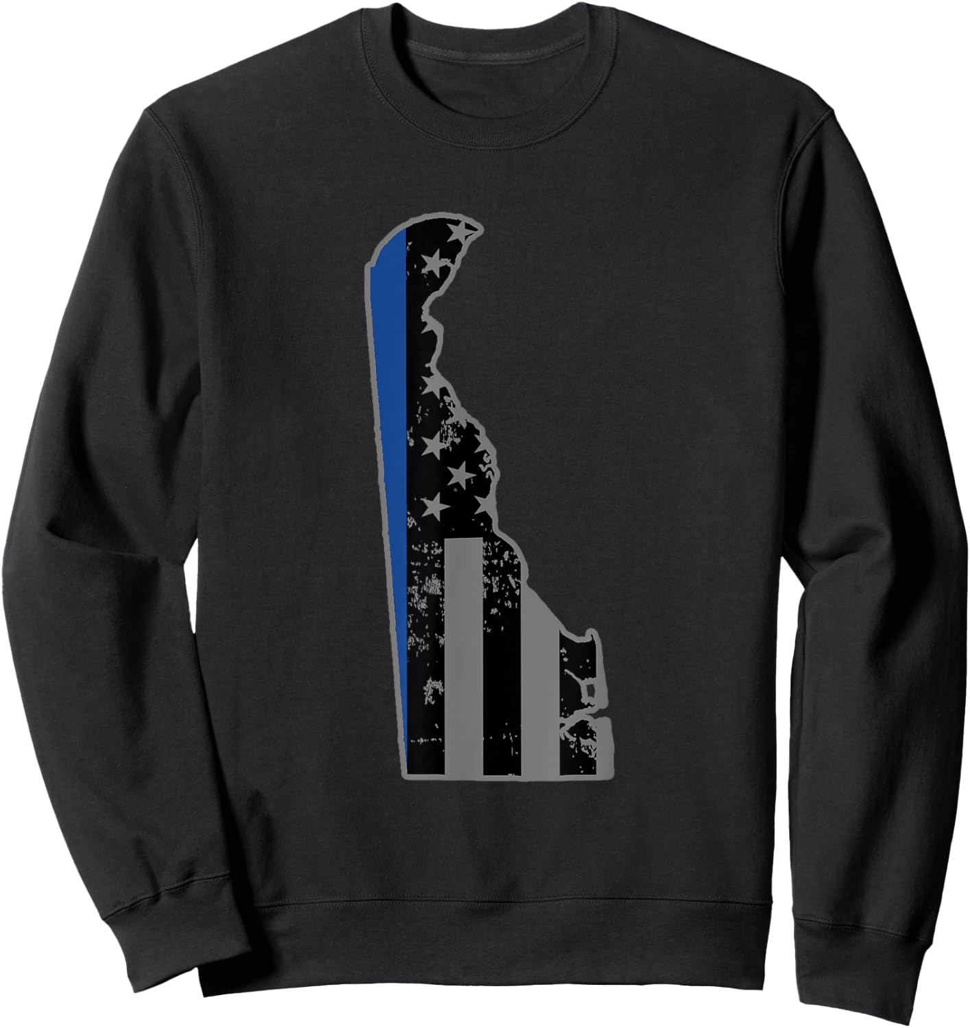 Delaware State Police Shirt Thin Blue Line Flag Shirt Sweatshirt - Sweatshirt | Black