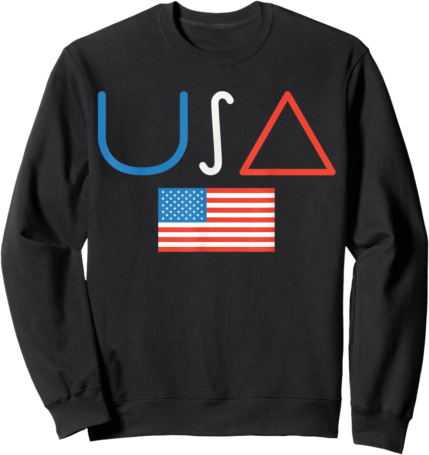 USA Math Symbols American Flag Math Teacher 4th Of July Sweatshirt - Sweatshirt | Black
