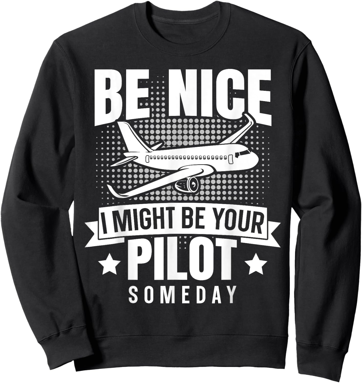 Funny Pilot Design Women Aviation Airplane Pilot Sweatshirt - Sweatshirt | Black