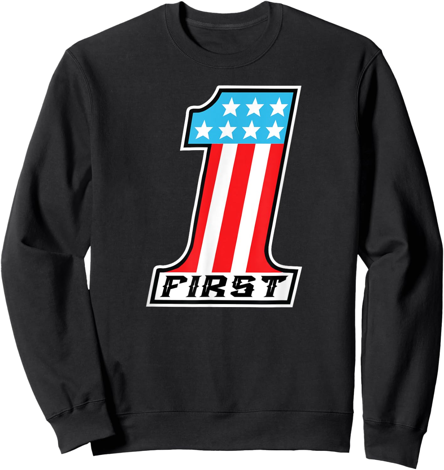 America First or America #1 shirt Sweatshirt - Sweatshirt | Black