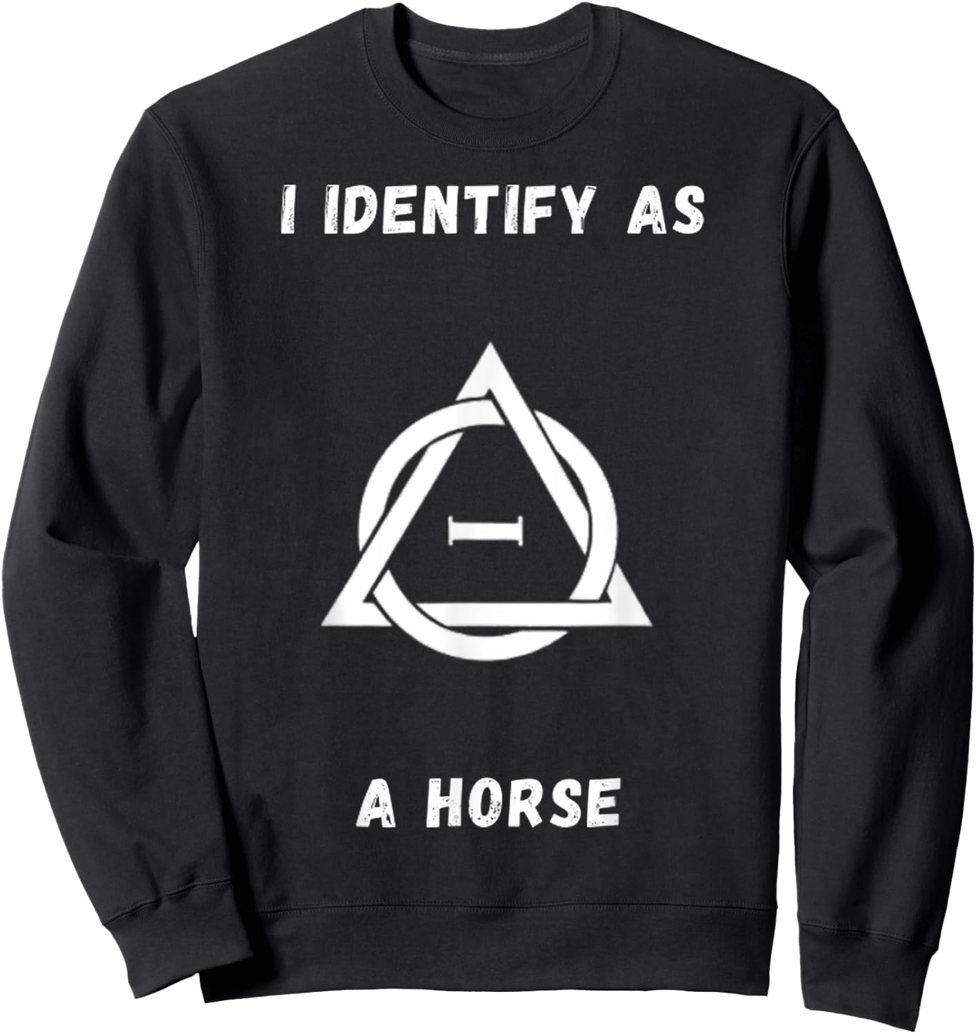 Therianthropy Symbol Identify As A Horse! Therian Sweatshirt - Sweatshirt | Black