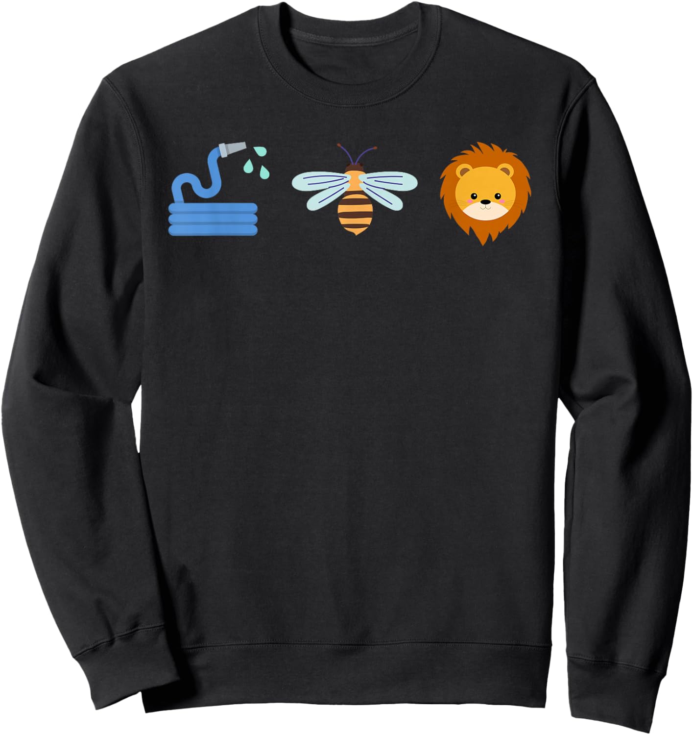 Hoes Bee Lion Shirt Funny Dad Husband Son Men Sweatshirt - Sweatshirt | Black