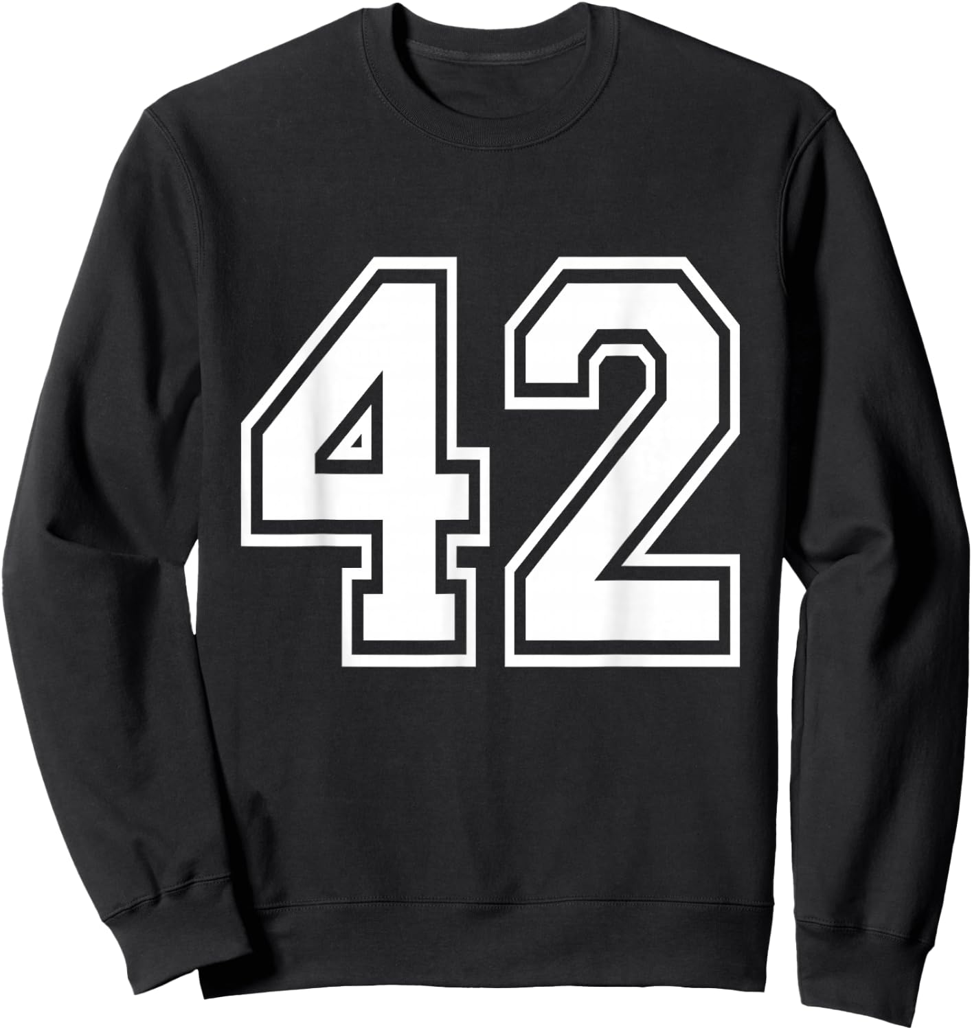 Number 42 Varsity Sports Team Jersey 42nd Birthday 42 Years Sweatshirt - Sweatshirt | Black