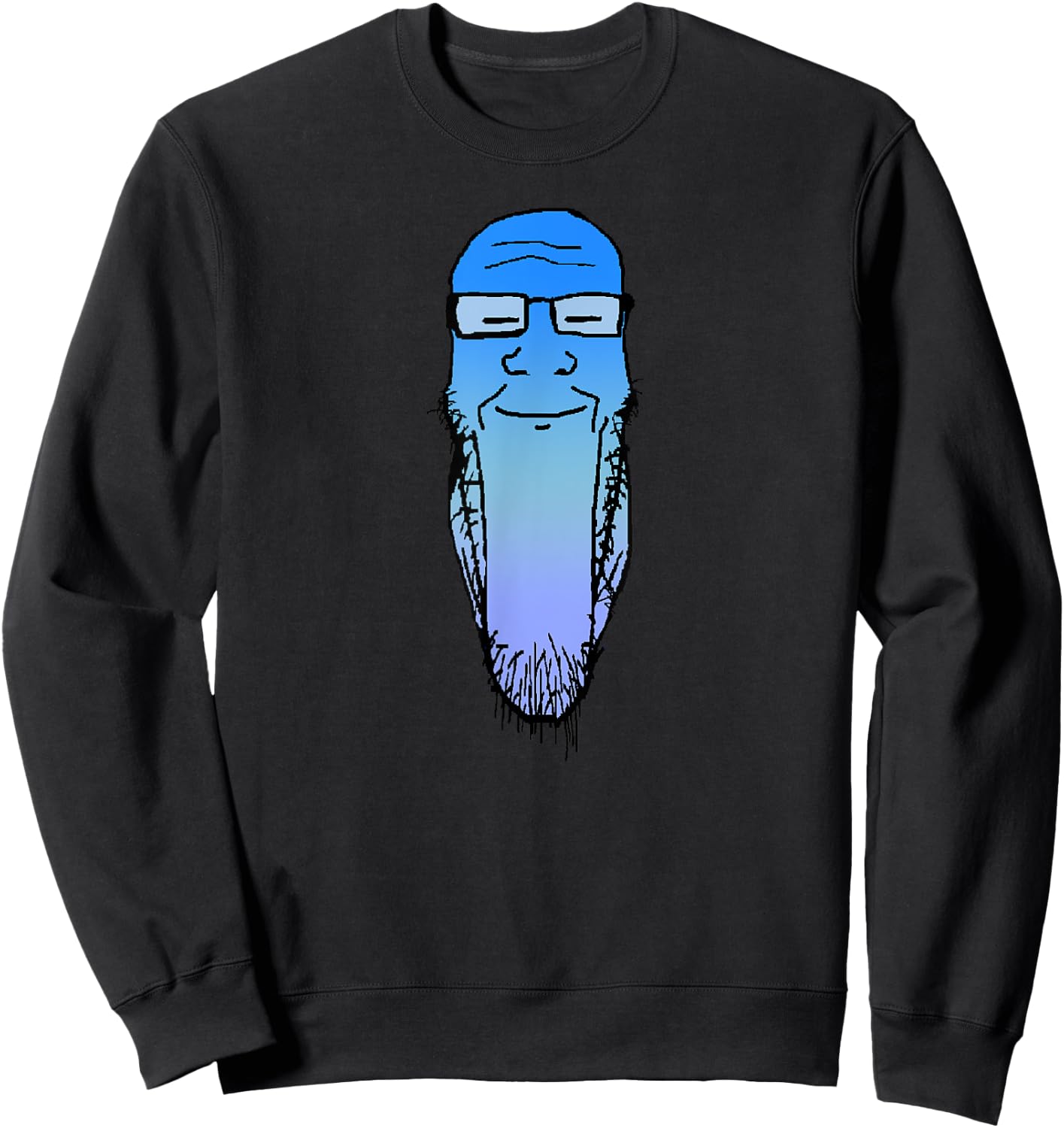 Soyjak Soy Wojak Soyboy Calm Meditation Meme Soyjack Plier Sweatshirt - Sweatshirt | Black