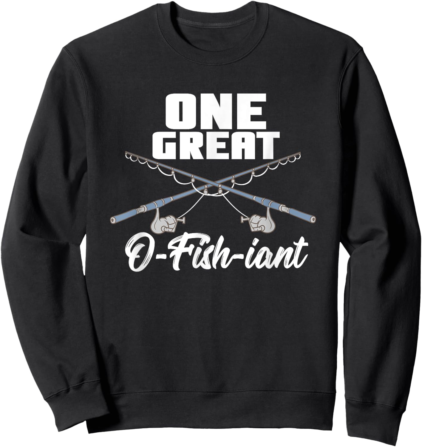 One Great O-Fish-iant Pun Fishing Lover Wedding Officiant Sweatshirt - Sweatshirt | Black