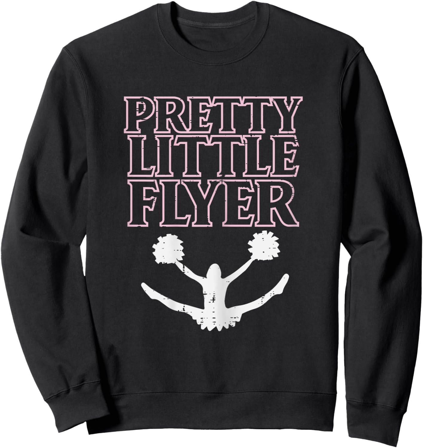 Cheerleader Pretty Little Flyer Cheerleading Women Girls Kid Sweatshirt - Sweatshirt | Black