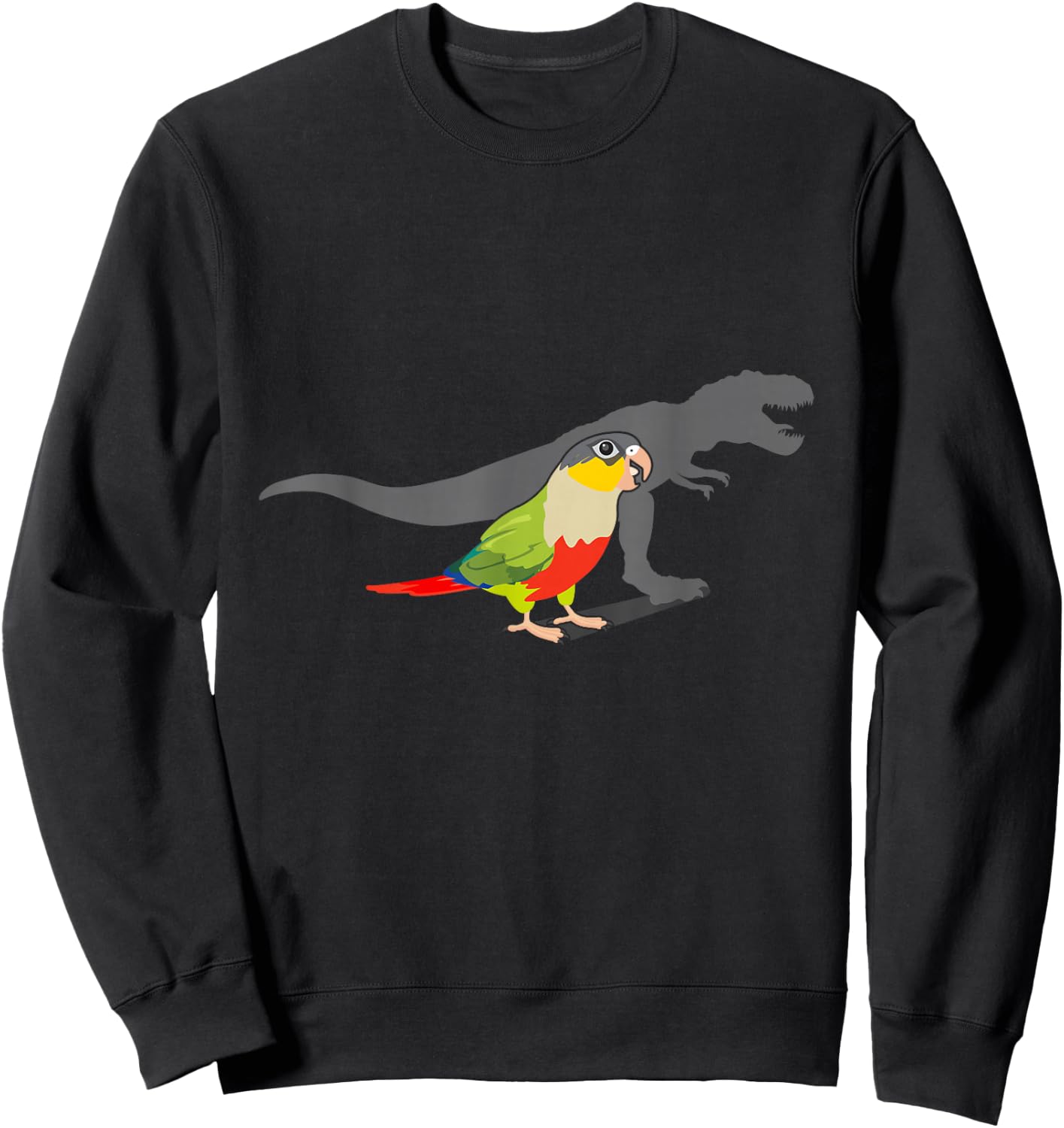 Screaming Conure T-Rex Shirt Parrot Shirt For Kids Sweatshirt - Sweatshirt | Black