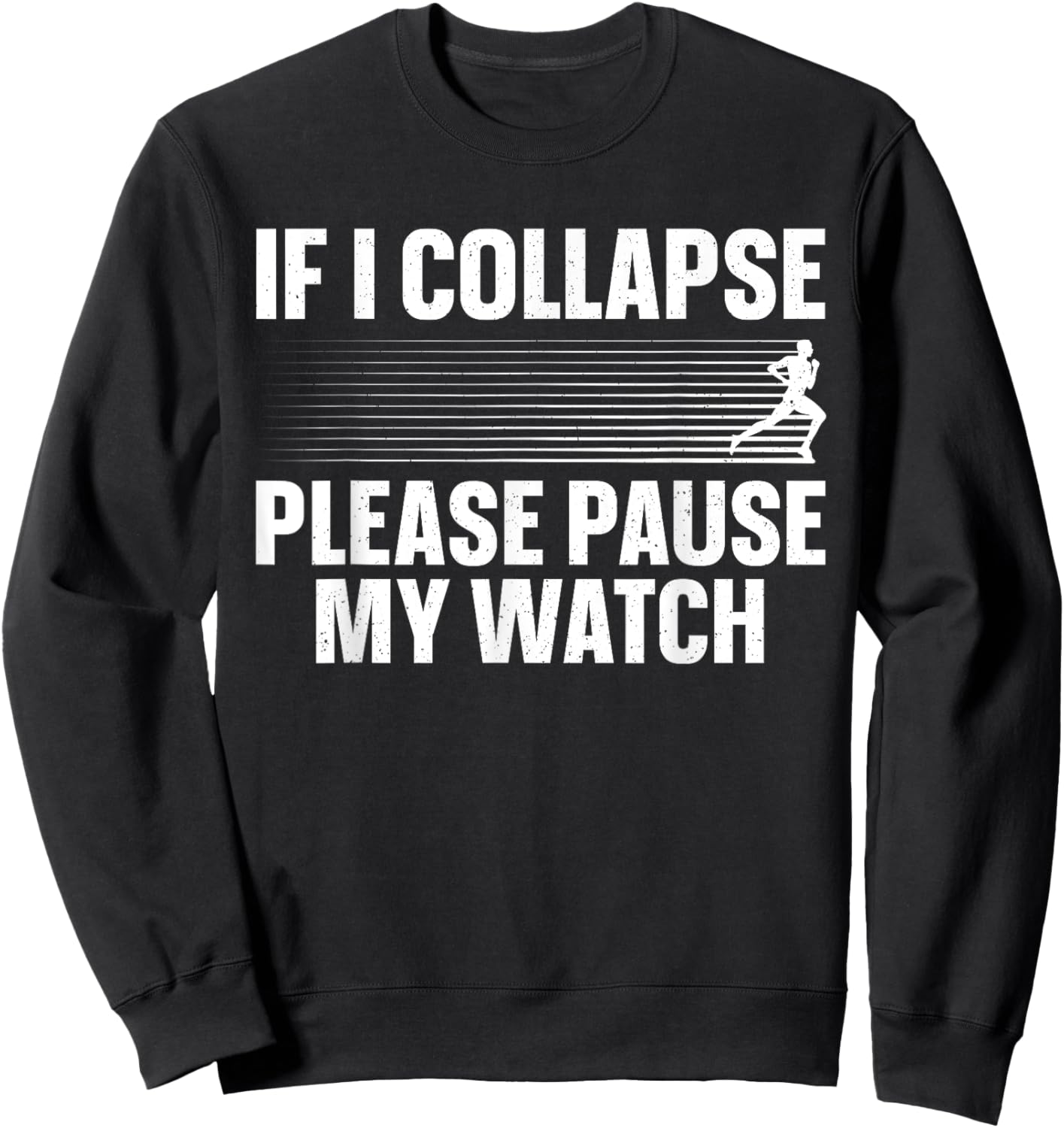 Funny Marathon Runner Run Art Women Marathon Running Sweatshirt - Sweatshirt | Black