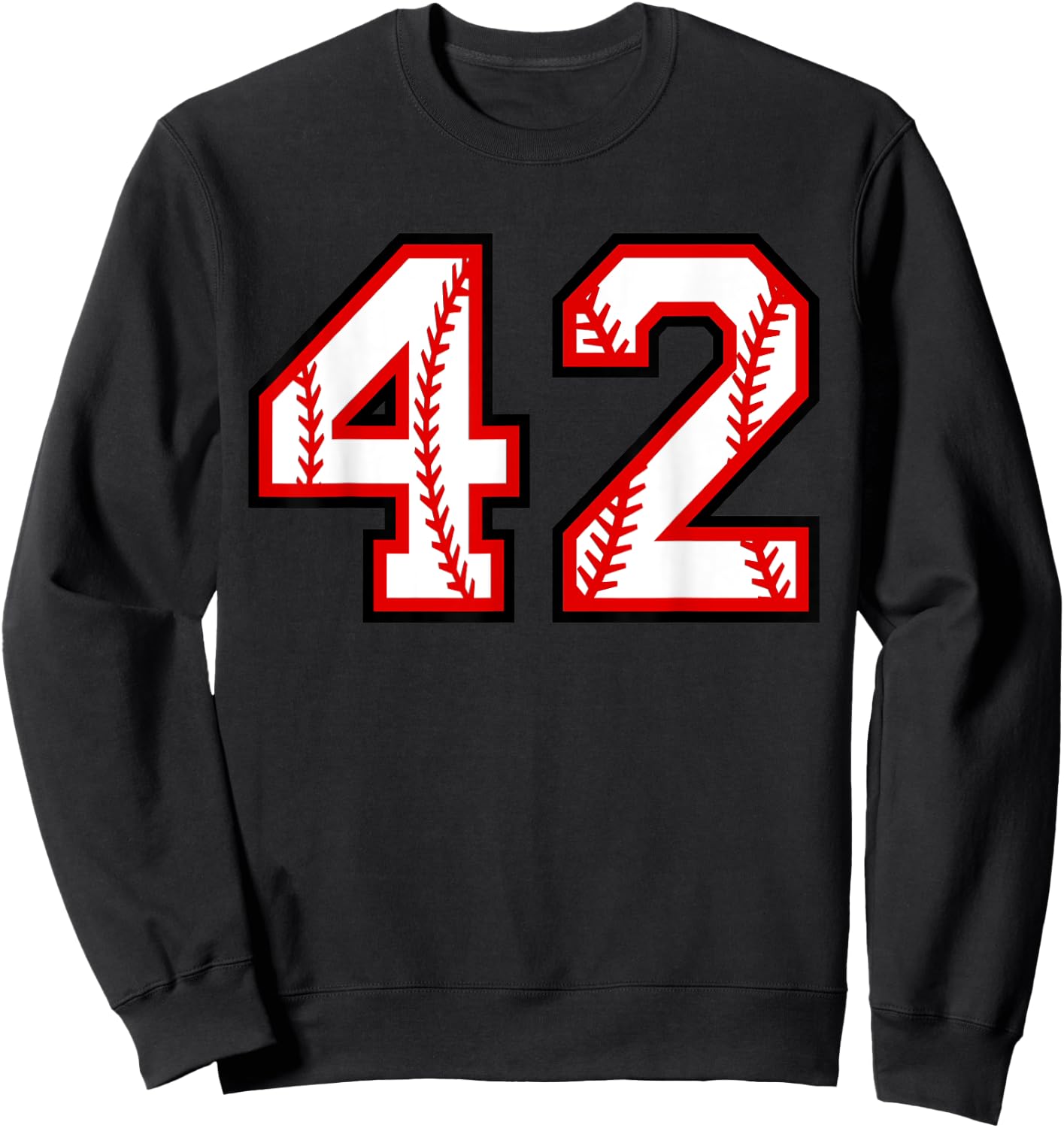 Baseball Number #42 Sweatshirt - Sweatshirt | Black