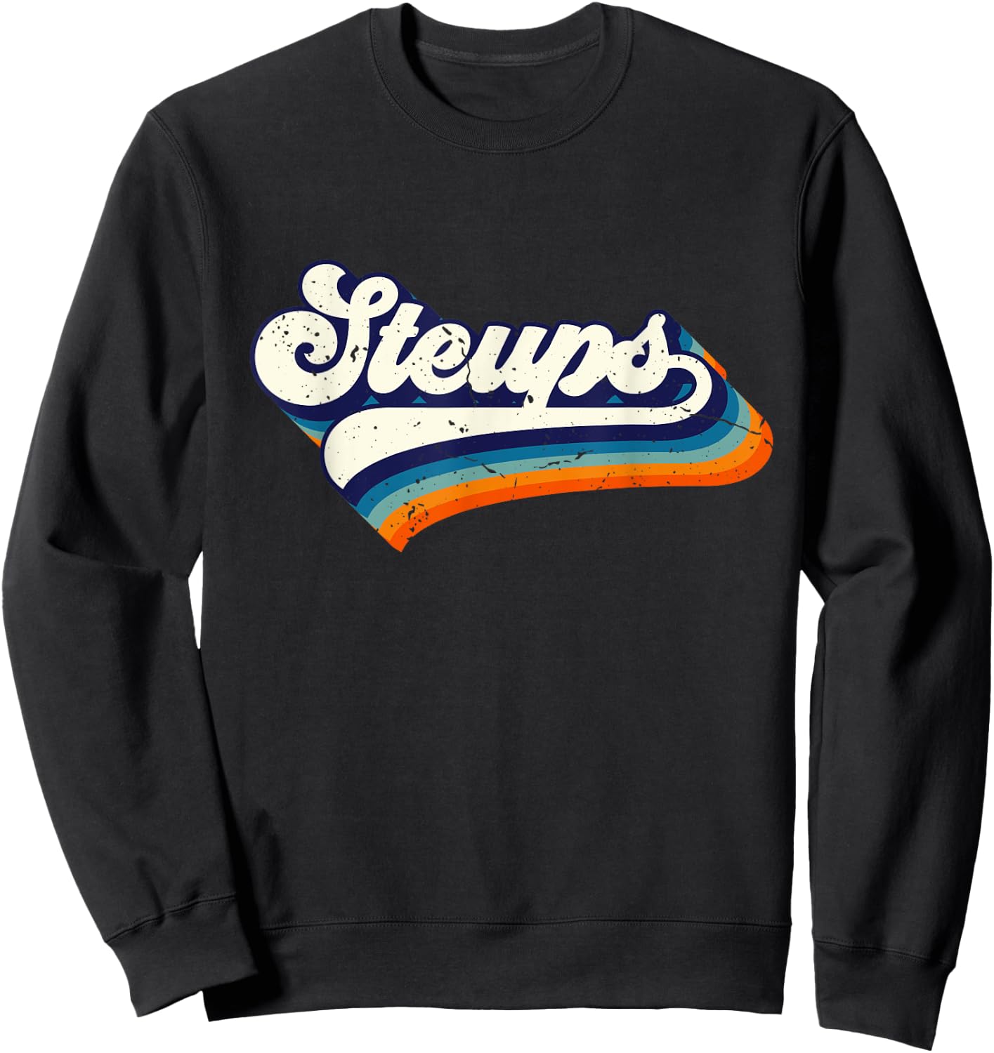 Steups Trinidad and Tobago Funny Pride Flag Retro style Sweatshirt - Sweatshirt | Black