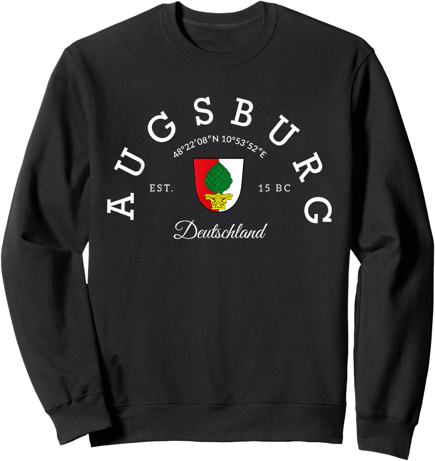 Augsburg Germany vacation to Augsburg gift Germany Augsburg Sweatshirt - Sweatshirt | Black