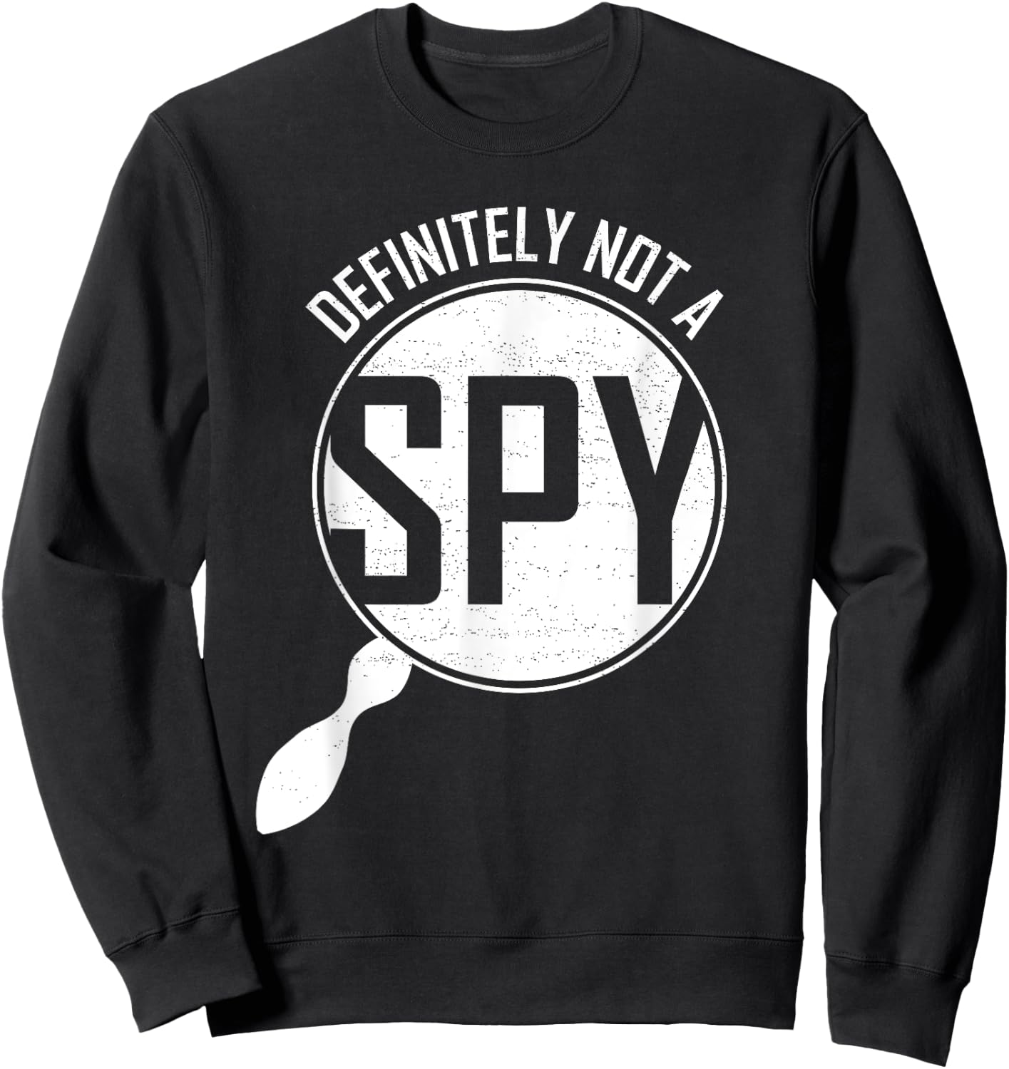 Definitely Not A Spy Funny Halloween Costume Sweatshirt - Sweatshirt | Black