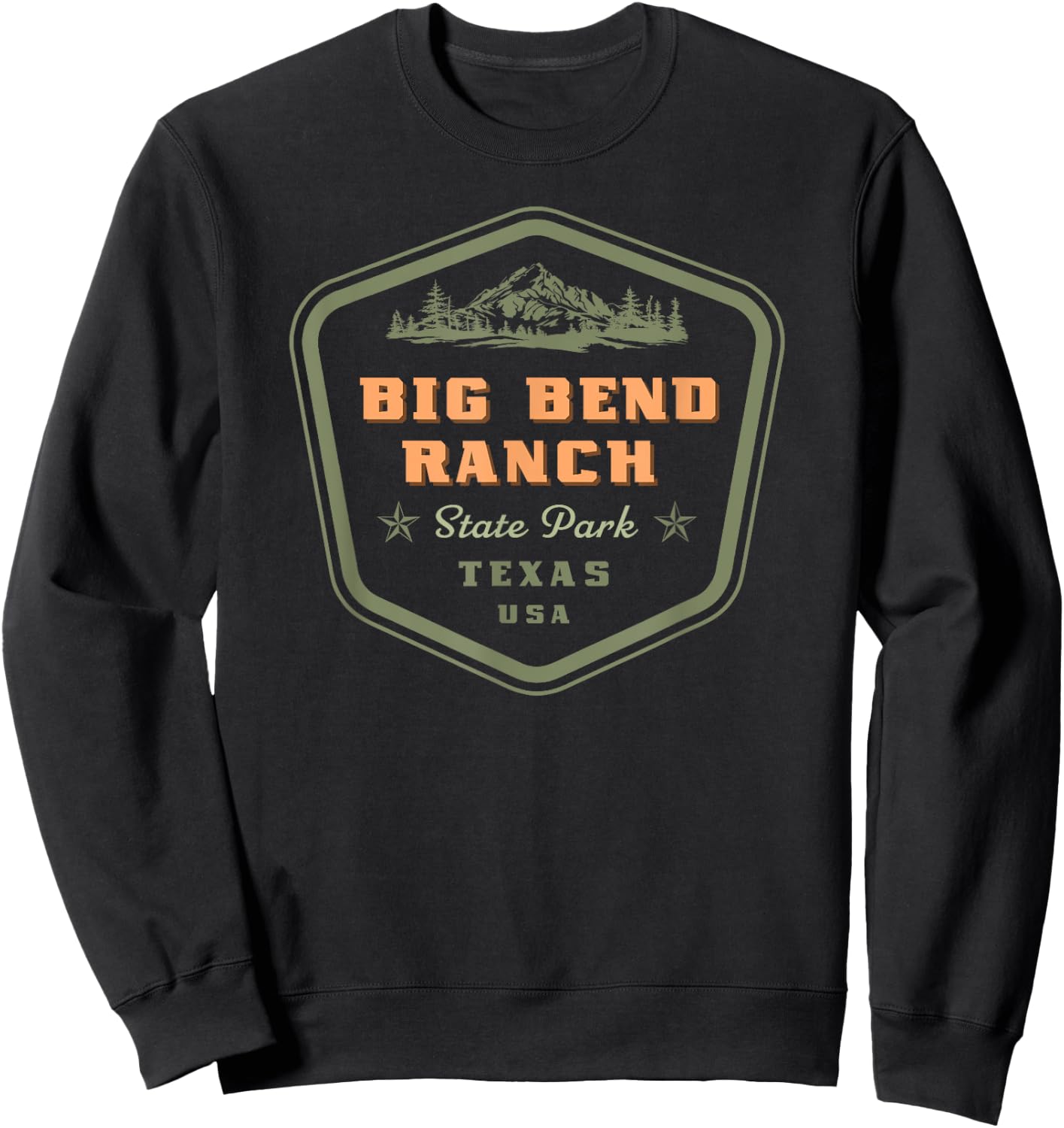 Big Bend Ranch State Park Texas Retro Vintage Sweatshirt - Sweatshirt | Black