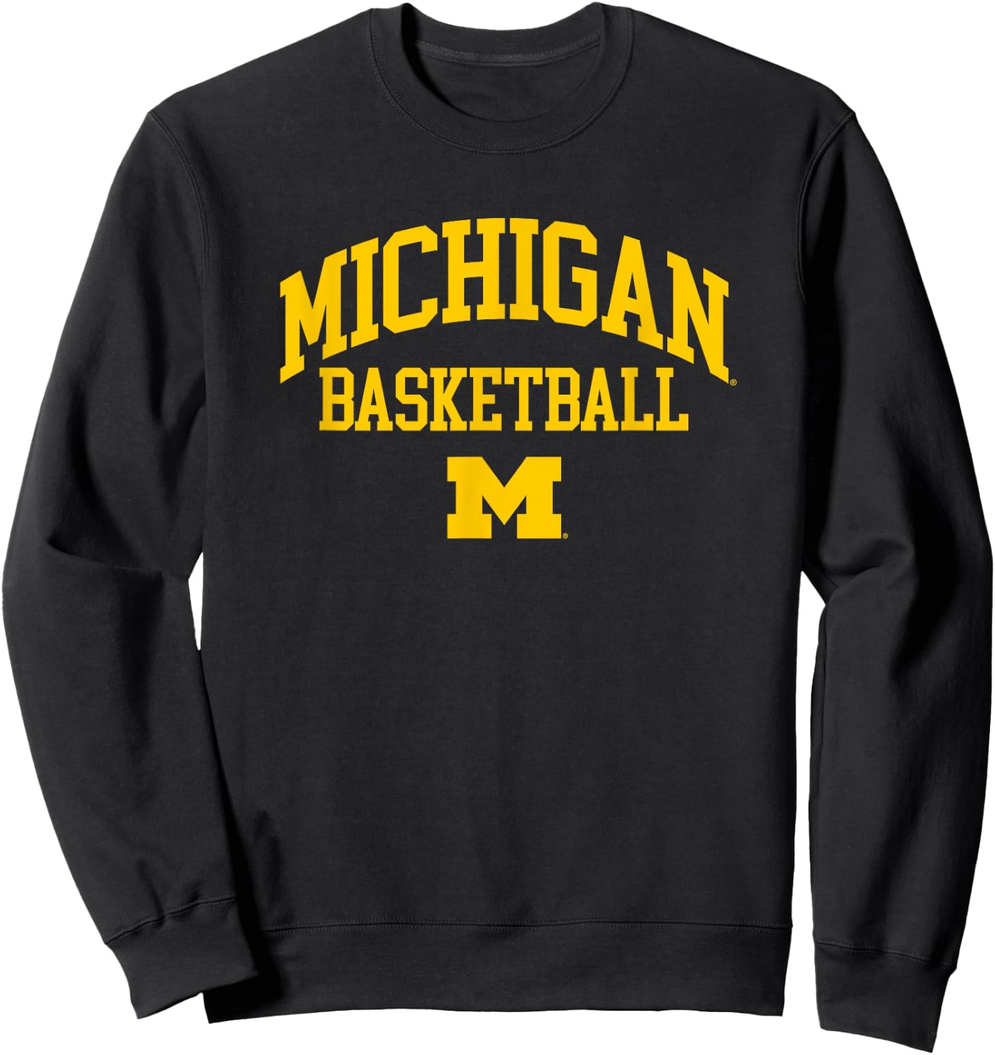 University of Michigan Wolverines U of M Basketball Sweatshirt - Sweatshirt | Black