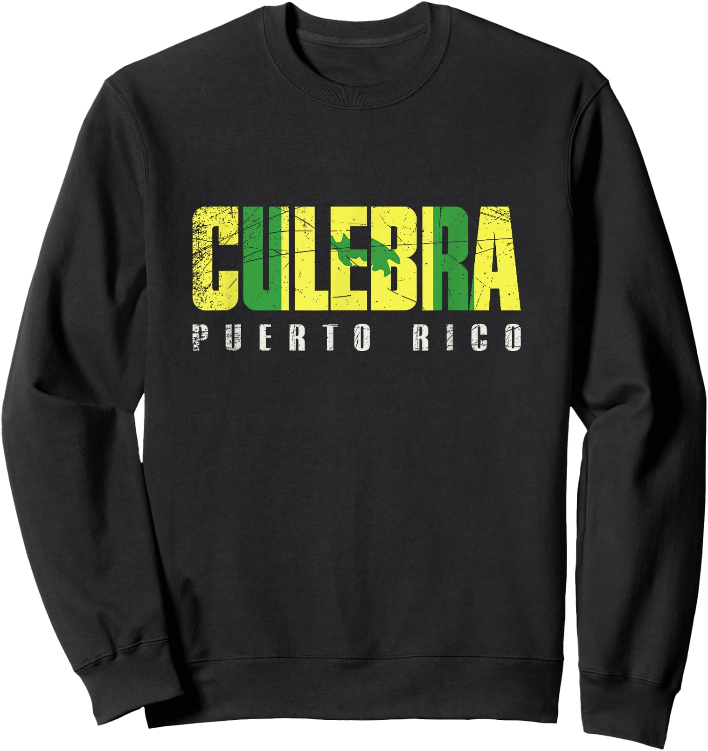 Culebra City in Puerto Rico, Culebra Flag Sweatshirt - Sweatshirt | Black