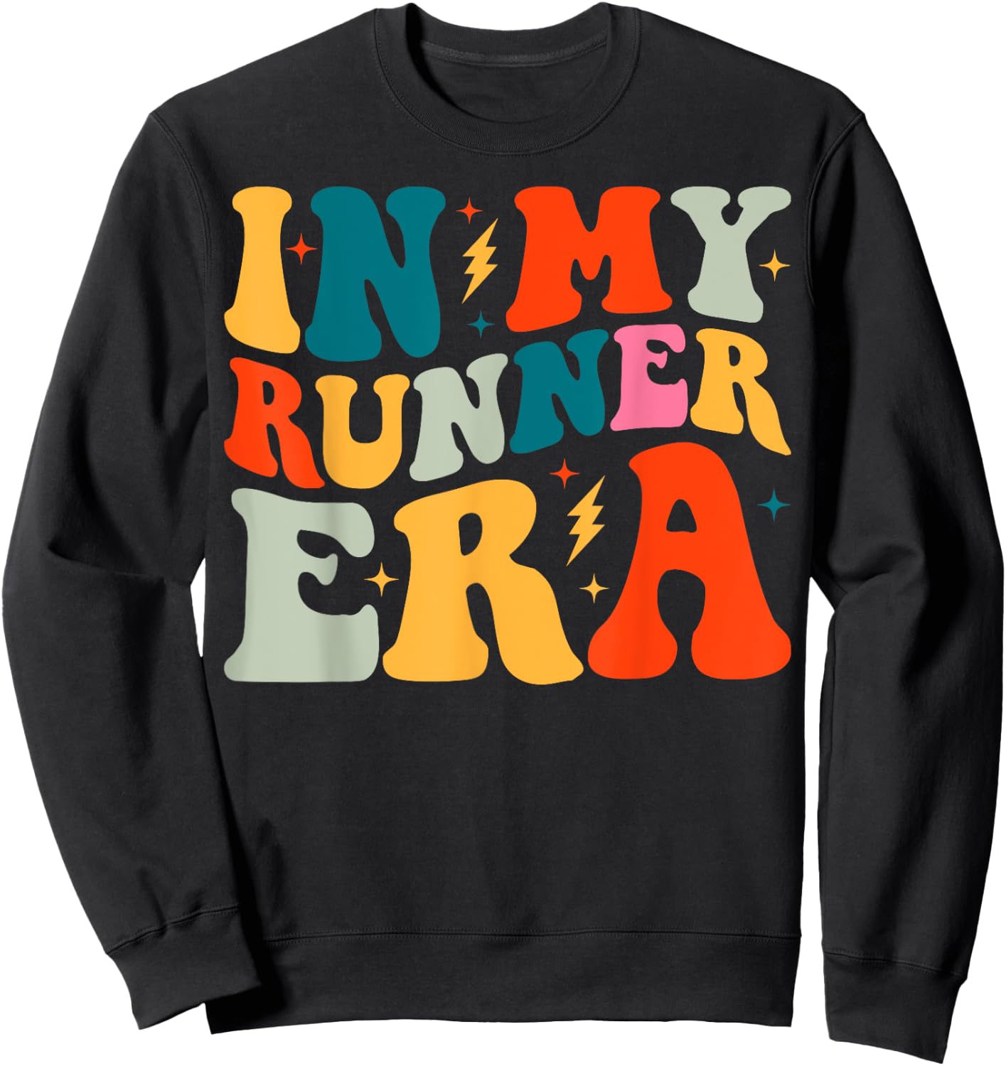 Groovy In My Runner Era Running Sweatshirt - Sweatshirt | Black