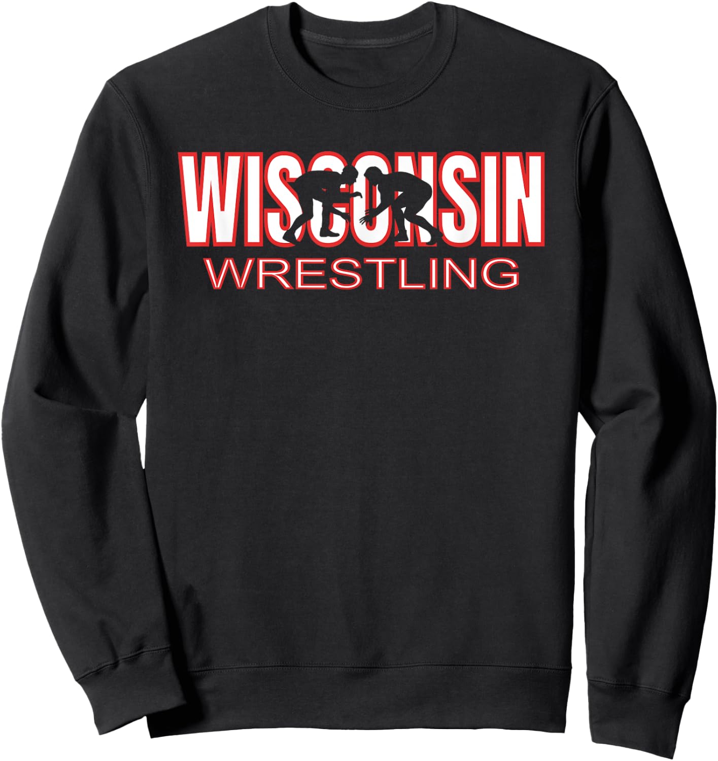 Wisconsin Wrestling Team Coach Wrestler State Pride Gift Sweatshirt - Sweatshirt | Black