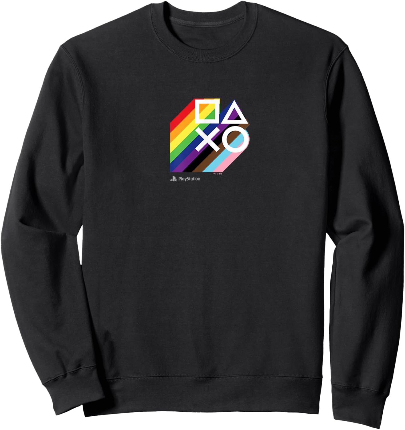 PlayStation Pride LGBTQIA Collection Stacked Chest Logo Sweatshirt - Sweatshirt | Black