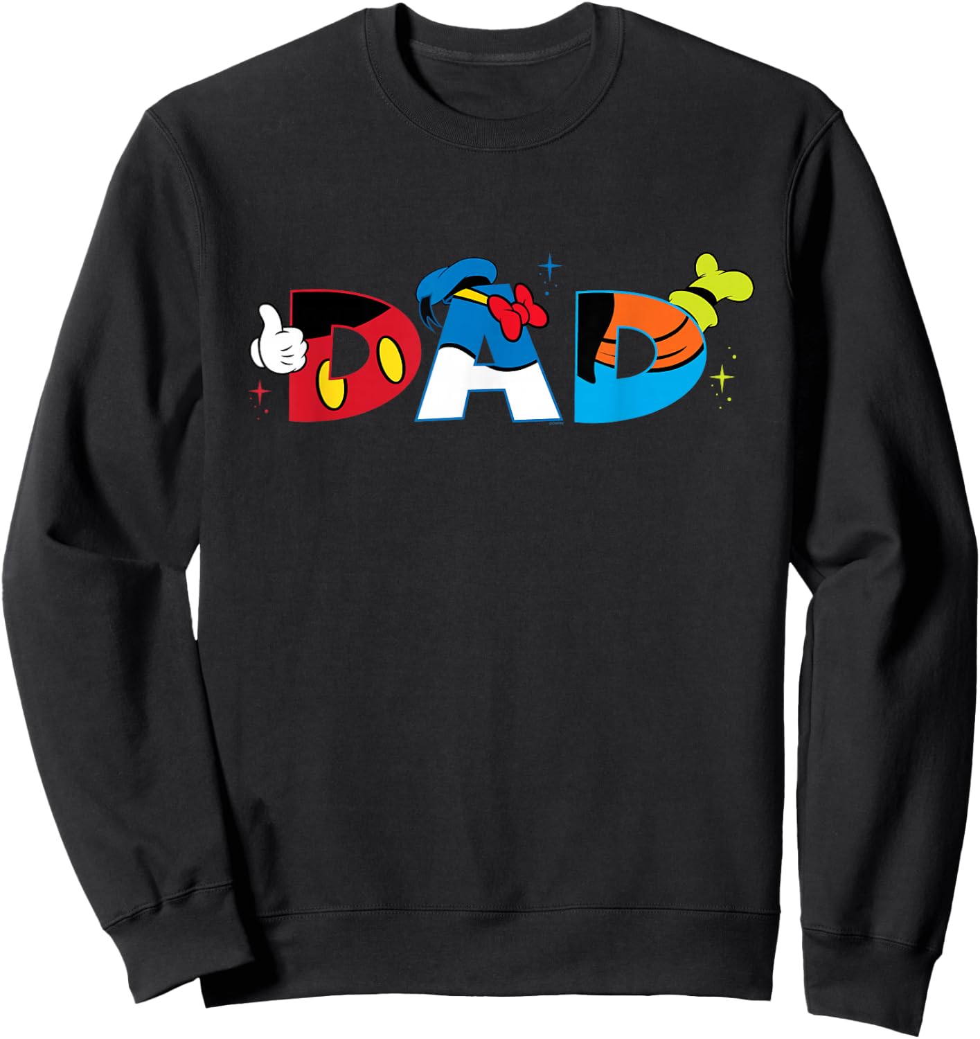 Disney Mickey Mouse and Friends Dad Father’s Day Birthday Sweatshirt - Sweatshirt | Black