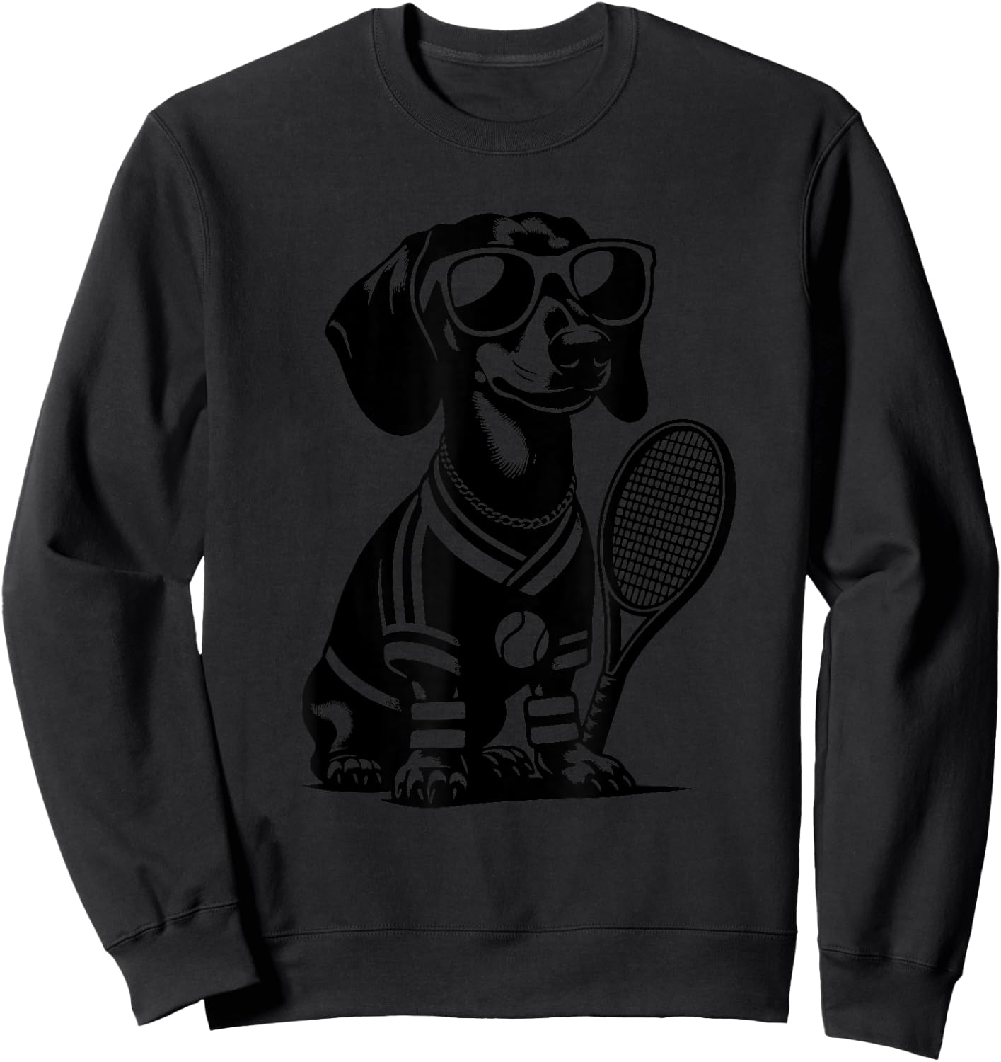 Dachshund Wiener Dog Owner Tennis Player Sweatshirt - Sweatshirt | Black