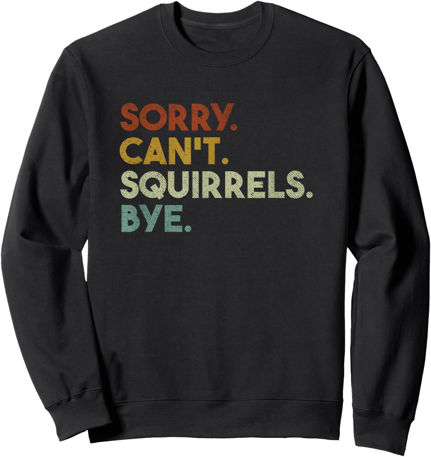 Sorry Can't Squirrels Bye Funny Squirrels Sweatshirt - Sweatshirt | Black