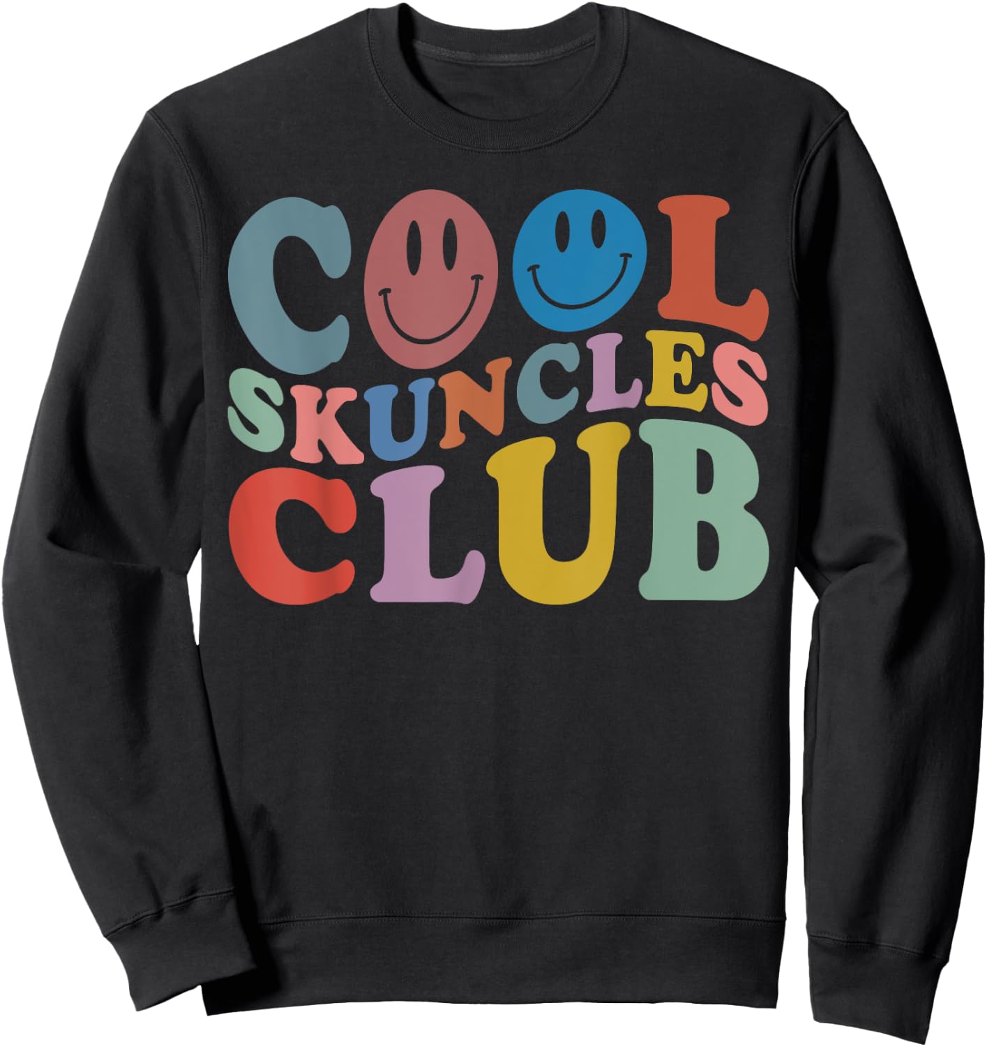Retro Cool Skuncles Club, Cannabis Marijuana Cool Uncle Sweatshirt - Sweatshirt | Black