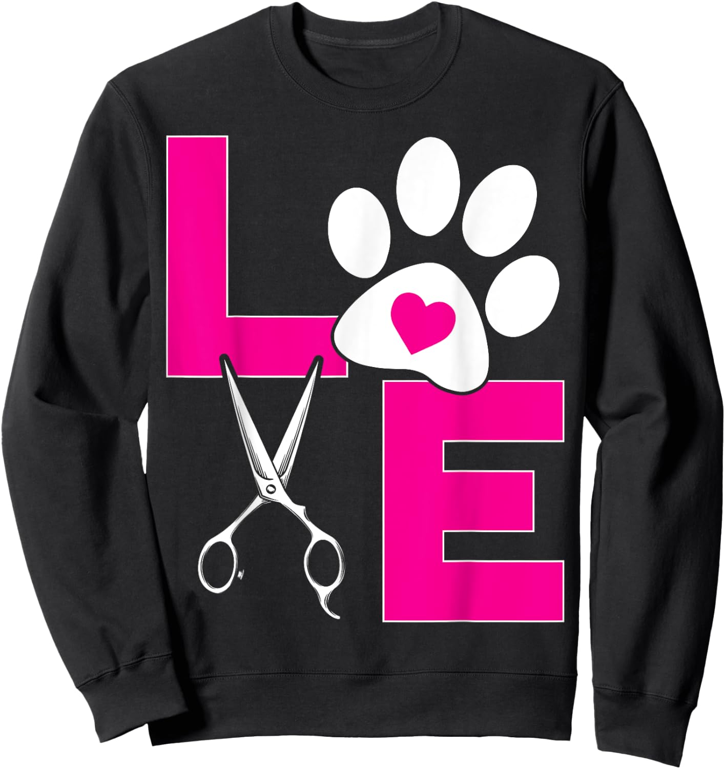 Cute Dog Groomer Funny Dog Grooming Love Christmas Men Women Girls Kids Sweatshirt - Sweatshirt | Black