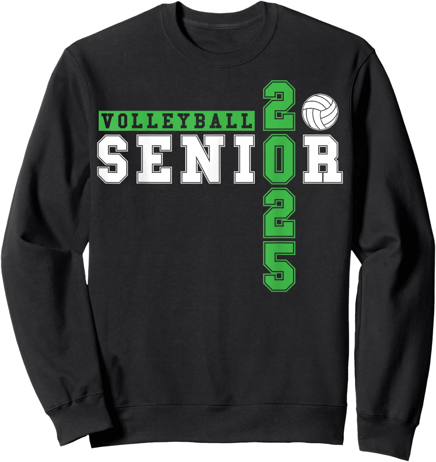 Volleyball Senior Night Volleyball Senior 2025 Graduation 17 Sweatshirt - Sweatshirt | Black